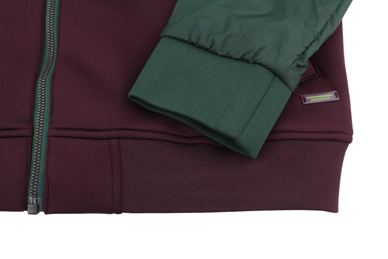 Scotch & Soda L Burgundy High Neck Zip Jacket 88540 Size US L / EU 52-54 / 3 - 6 Thumbnail
