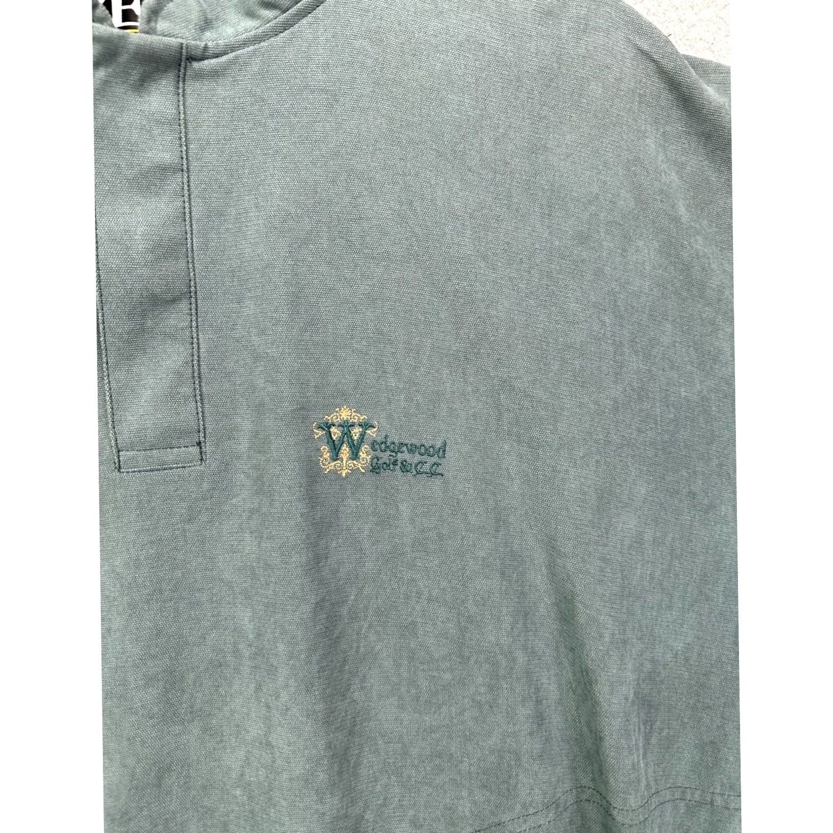 Vintage Zero Restriction Golf Pullover Jacket Mens XL Green Nylon Blend Quarter Snap Logo Jacket Size US XL / EU 56 / 4 - 6 Thumbnail