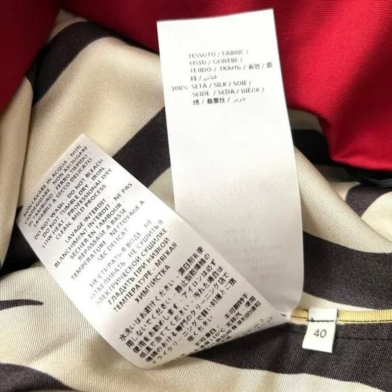 Gucci Gucci Red Striped 100% Silk Loungewear Dress, S/IT40 Size S / US 4 / IT 40 - 13 Thumbnail