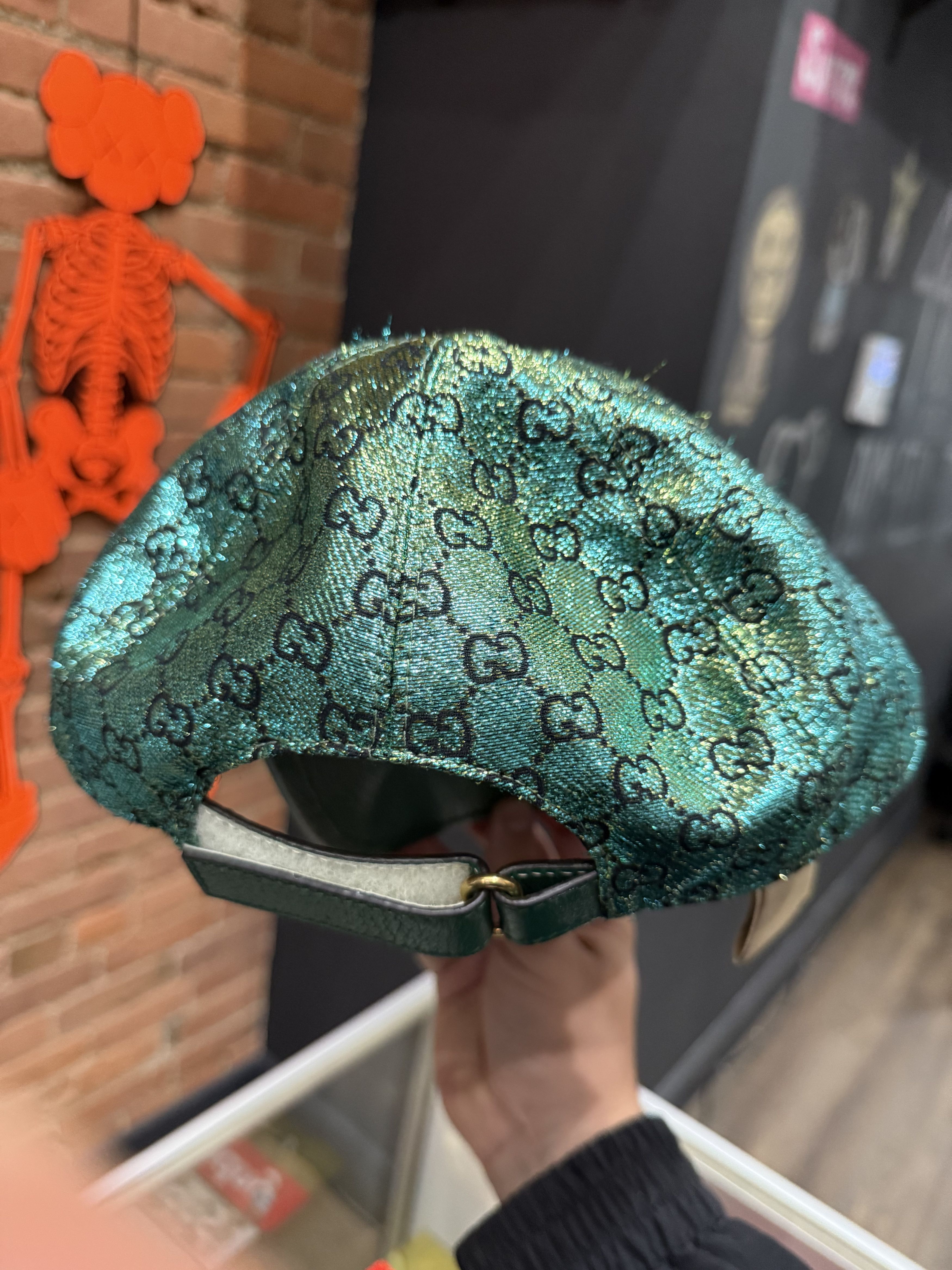 Gucci Gucci GG Monogram Hat Blue Green Size ONE SIZE - 2 Thumbnail