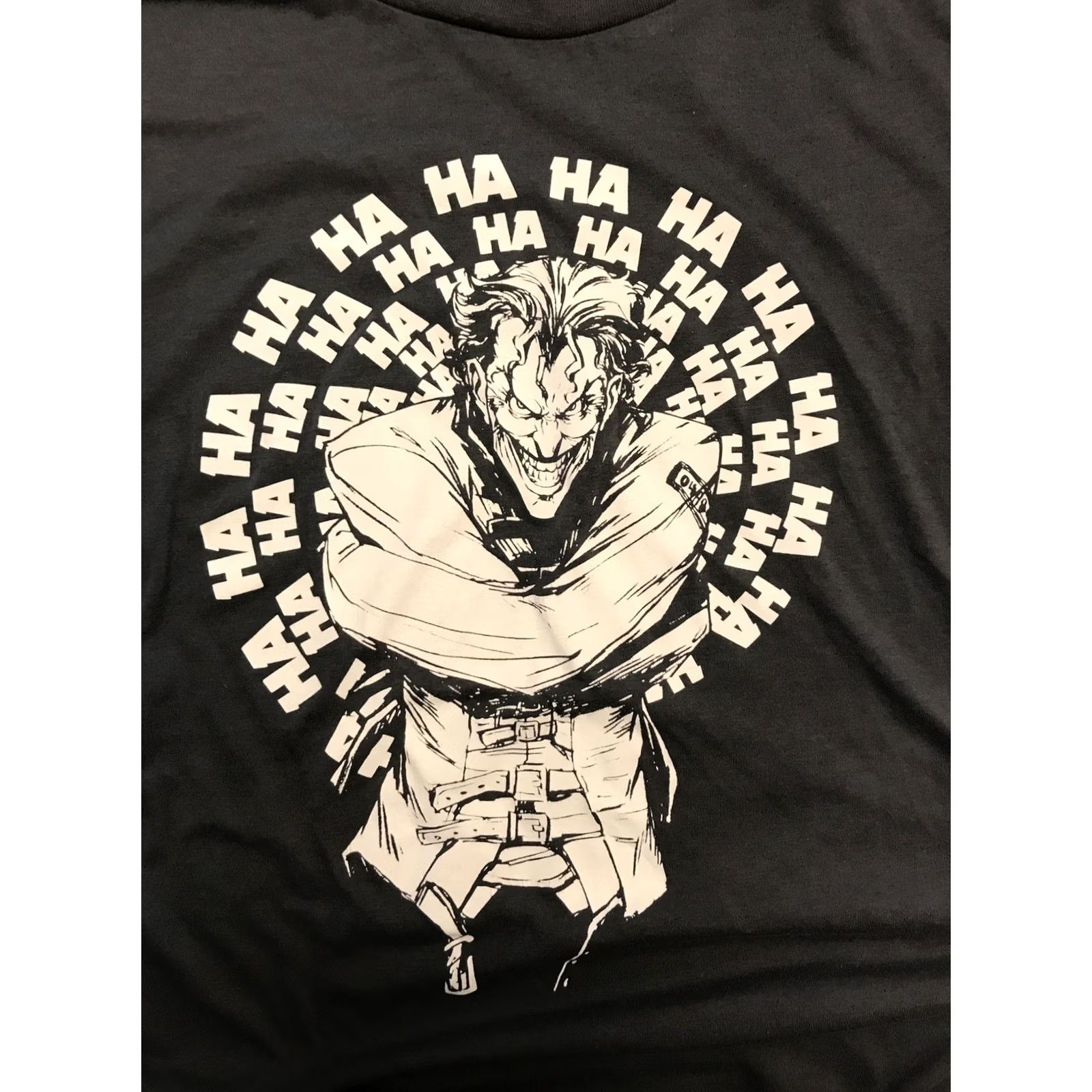 Vintage Batman DC Comics Laughing Joker HAHA Men's XL T-Shirt Gray Crew Neck Short Sleeve Graphic Print Vintage No Size US XL / EU 56 / 4 - 4 Thumbnail