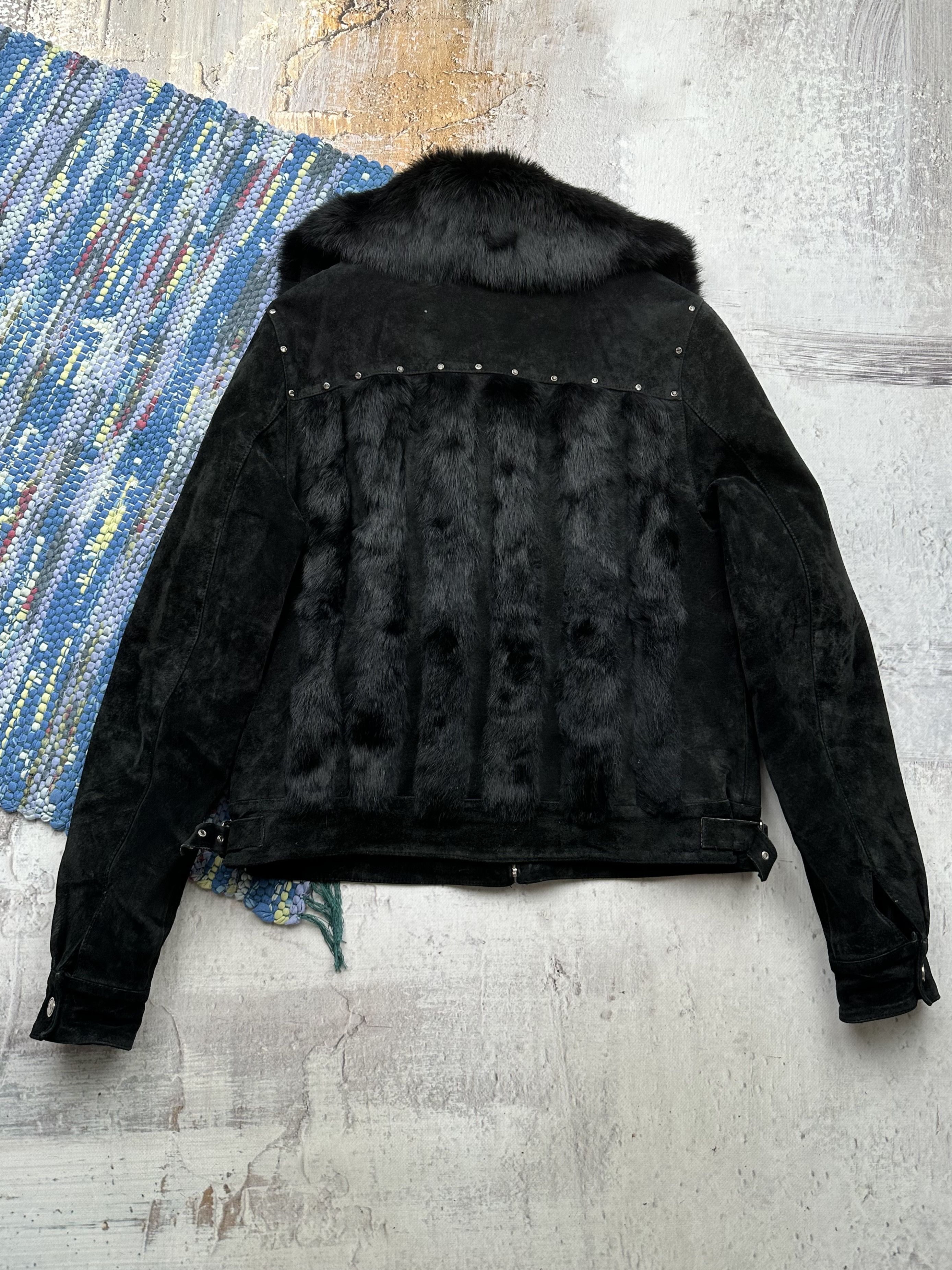 Vintage Vintage Real Fur and Suede Leather Jacket With Belt A71D15 Size M / US 6-8 / IT 42-44 - 7 Thumbnail