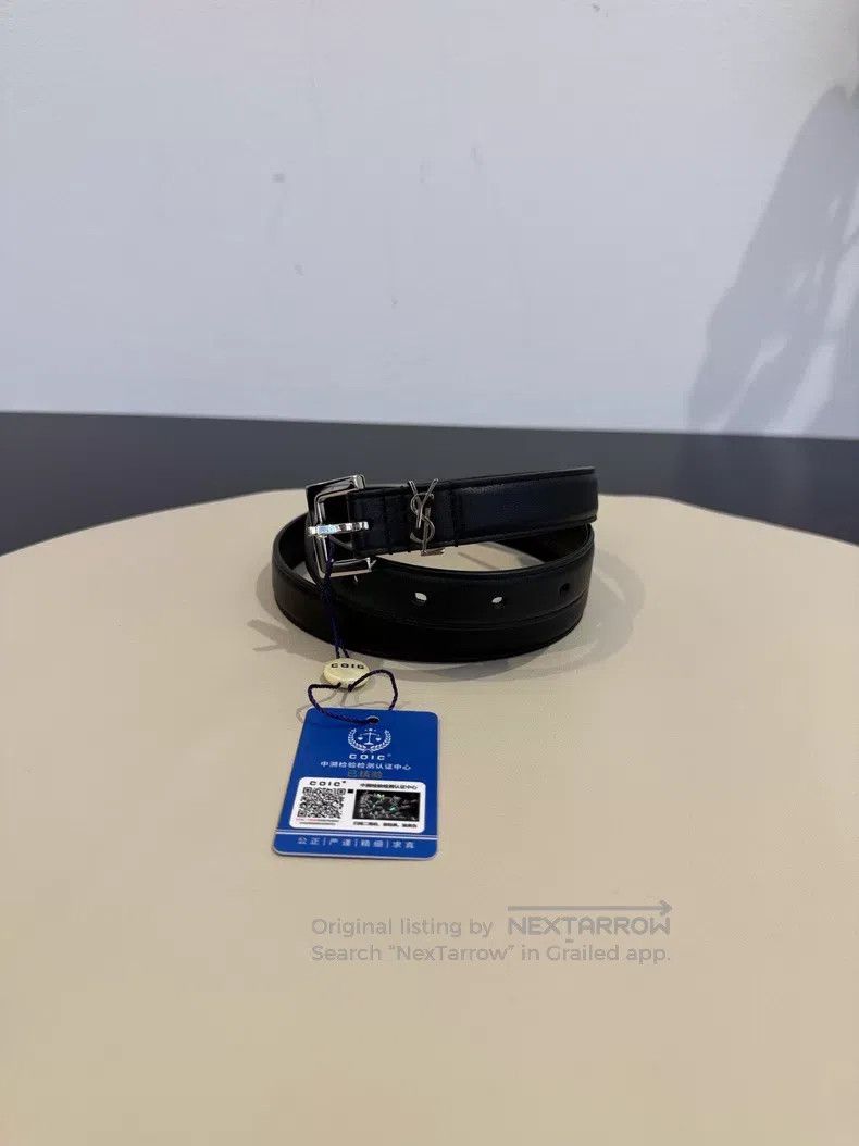 Saint Laurent Paris Saint Laurent Paris Square Buckle Belt i Size ONE SIZE - 1 Thumbnail