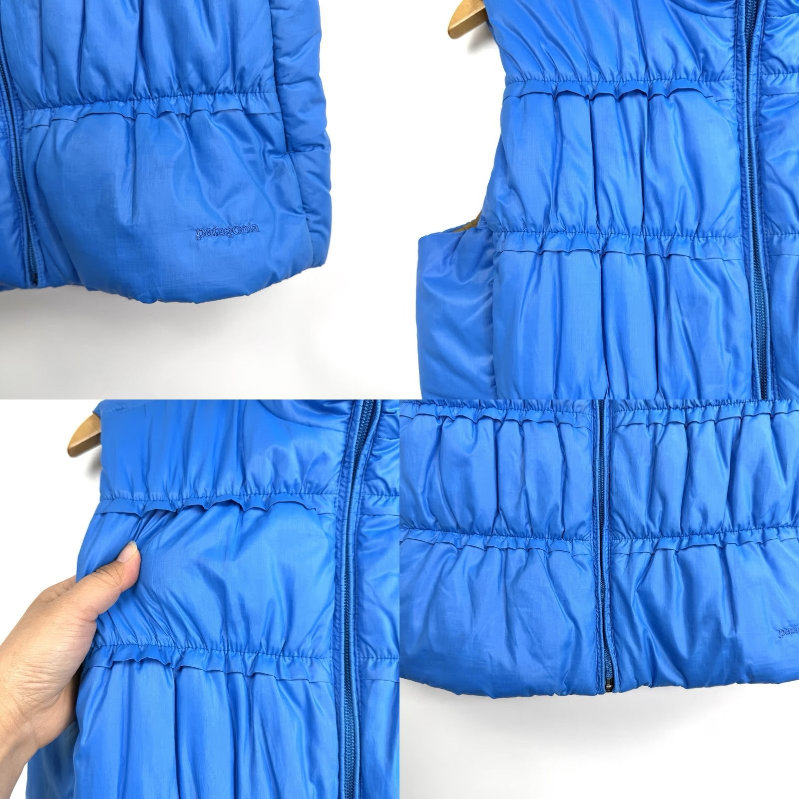 Patagonia Patagonia Lidia Vest Womens Large Blue Quilted Puff Insulated Packable Zipper Pockets Stand-Up Collar Mid-Length Sleeveless Casual Outdoor Travel Size L / US 10 / IT 46 - 8 Thumbnail