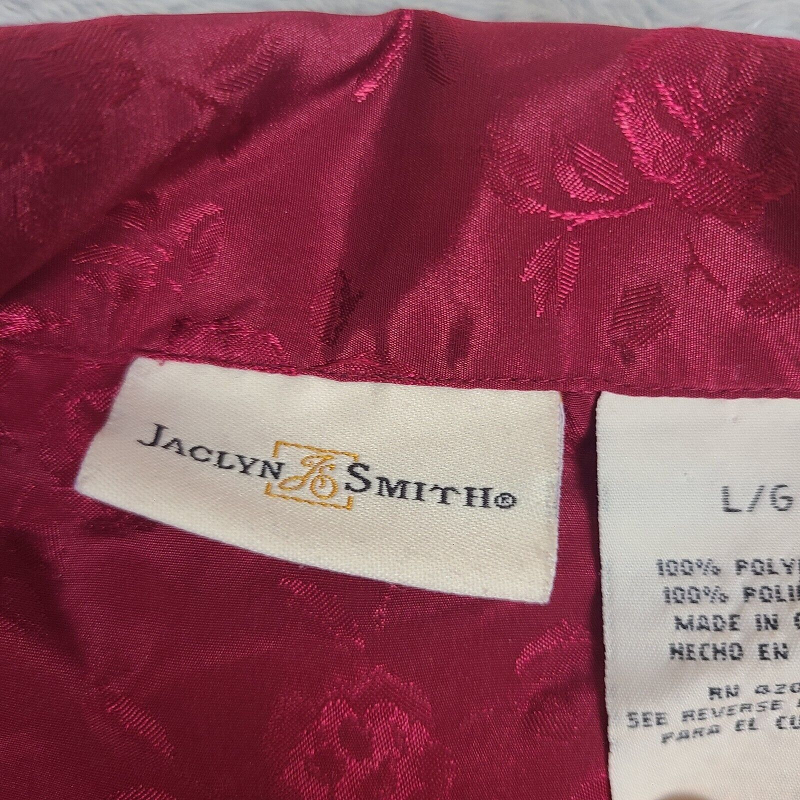 Vintage Vintage Jaclyn Smith Poppy Red Pajama Top Blouse with Rose M Size L / US 10 / IT 46 - 2 Thumbnail