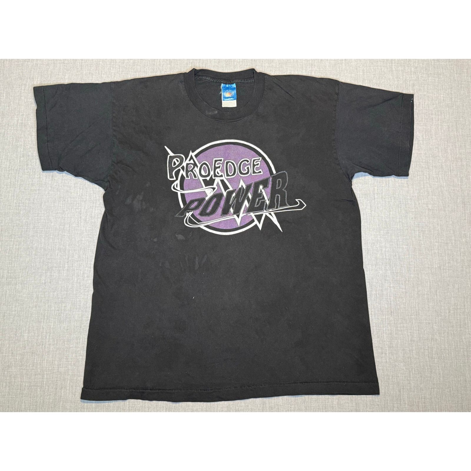 Fruit Of The Loom × Vintage Vintage 90s Pro Edge Power Hockey Single Stitch T-shirt XL Size US XL / EU 56 / 4 - 1 Thumbnail