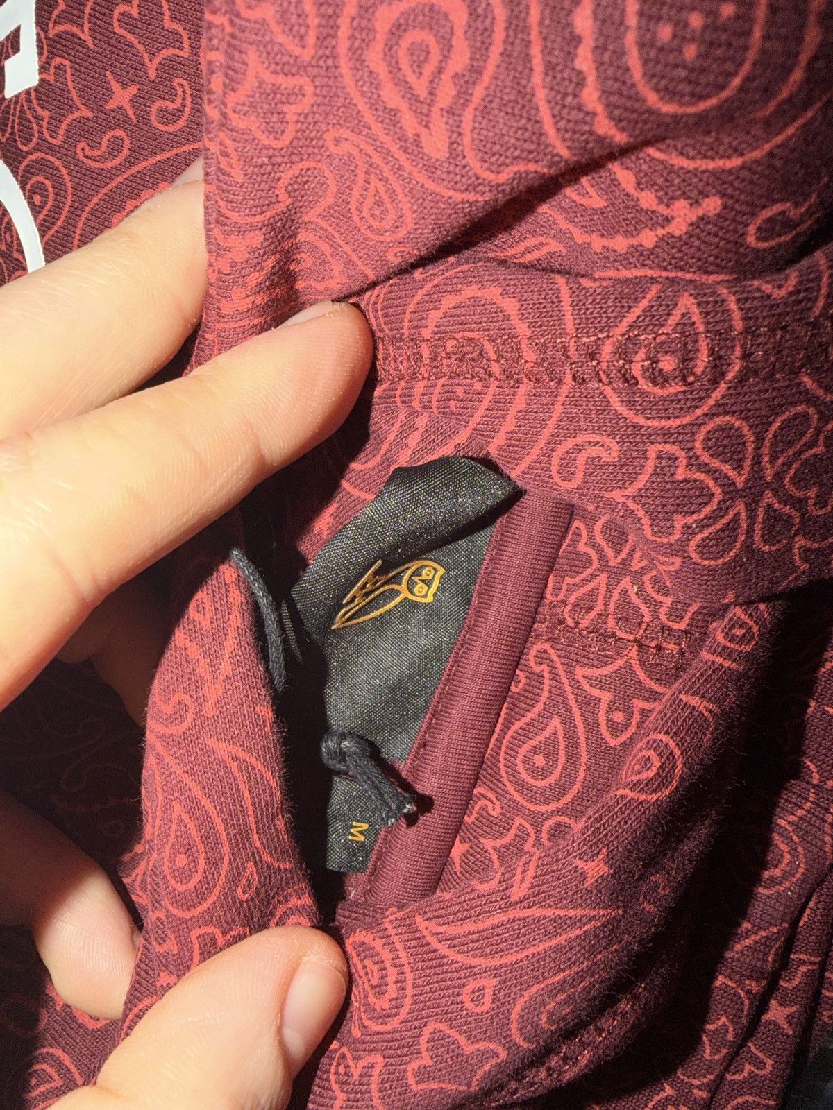 Drake *RARE* OVO Collegiate Hoodie (FW22) Merlot/Paisley Size US M / EU 48-50 / 2 - 7 Thumbnail