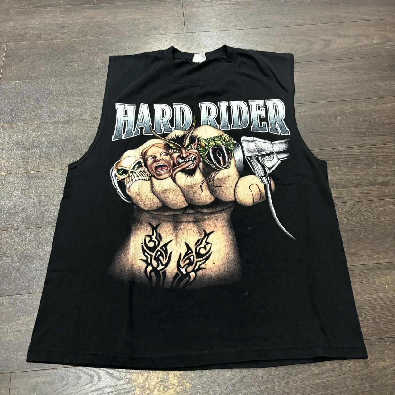 Designer Vintage Hard Rider Cut Off T Shirt Tank Top 90s Medium Size US M / EU 48-50 / 2 - 2 Thumbnail