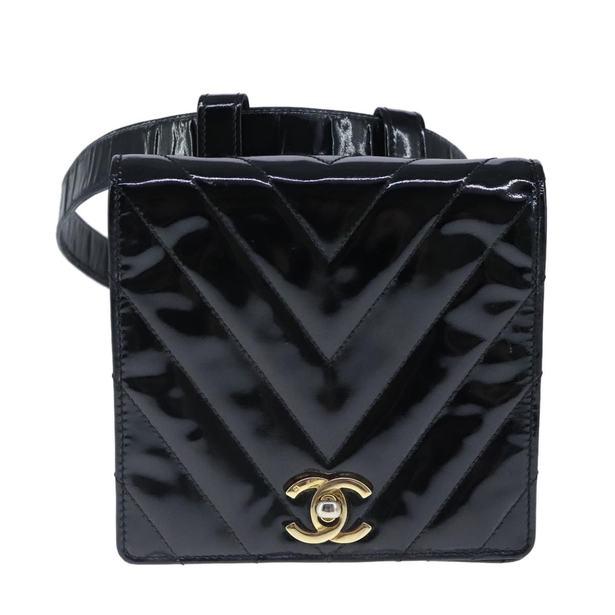 Chanel Cc Black Patent Leather Shoulder Bag (Pre-Owned) Size ONE SIZE - 1 Thumbnail