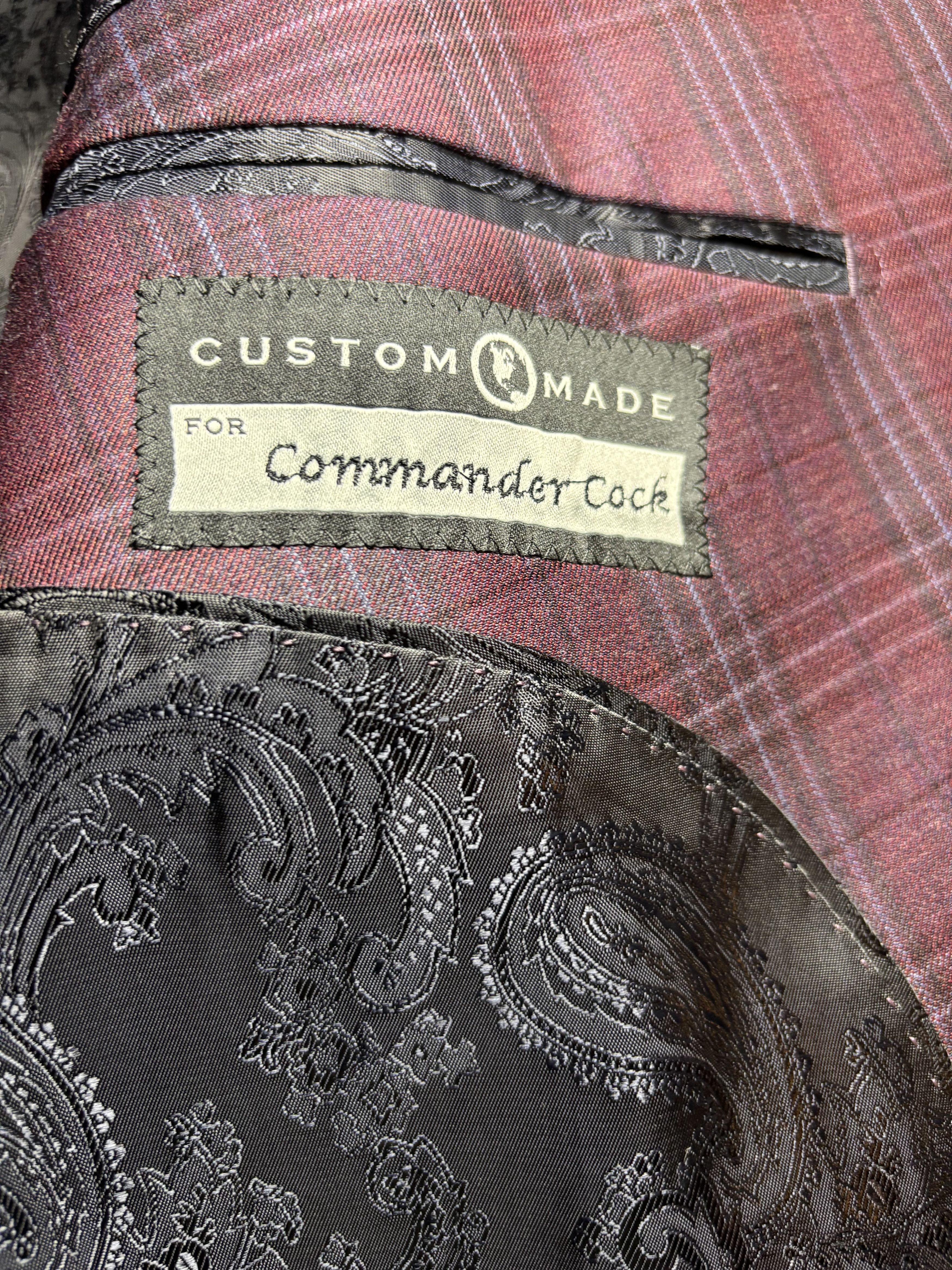 Joseph Abboud Joseph Abboud custom made maroon plaid suit Size 40L - 2 Thumbnail