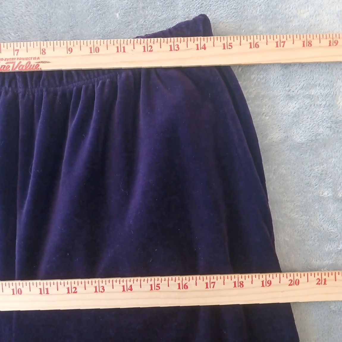 Vintage Rafaella Velour Sweatpants Pants Womens Large Purple Pull On Pockets 28x30 High Rise Size 36" / US 14 / IT 50 - 2 Thumbnail