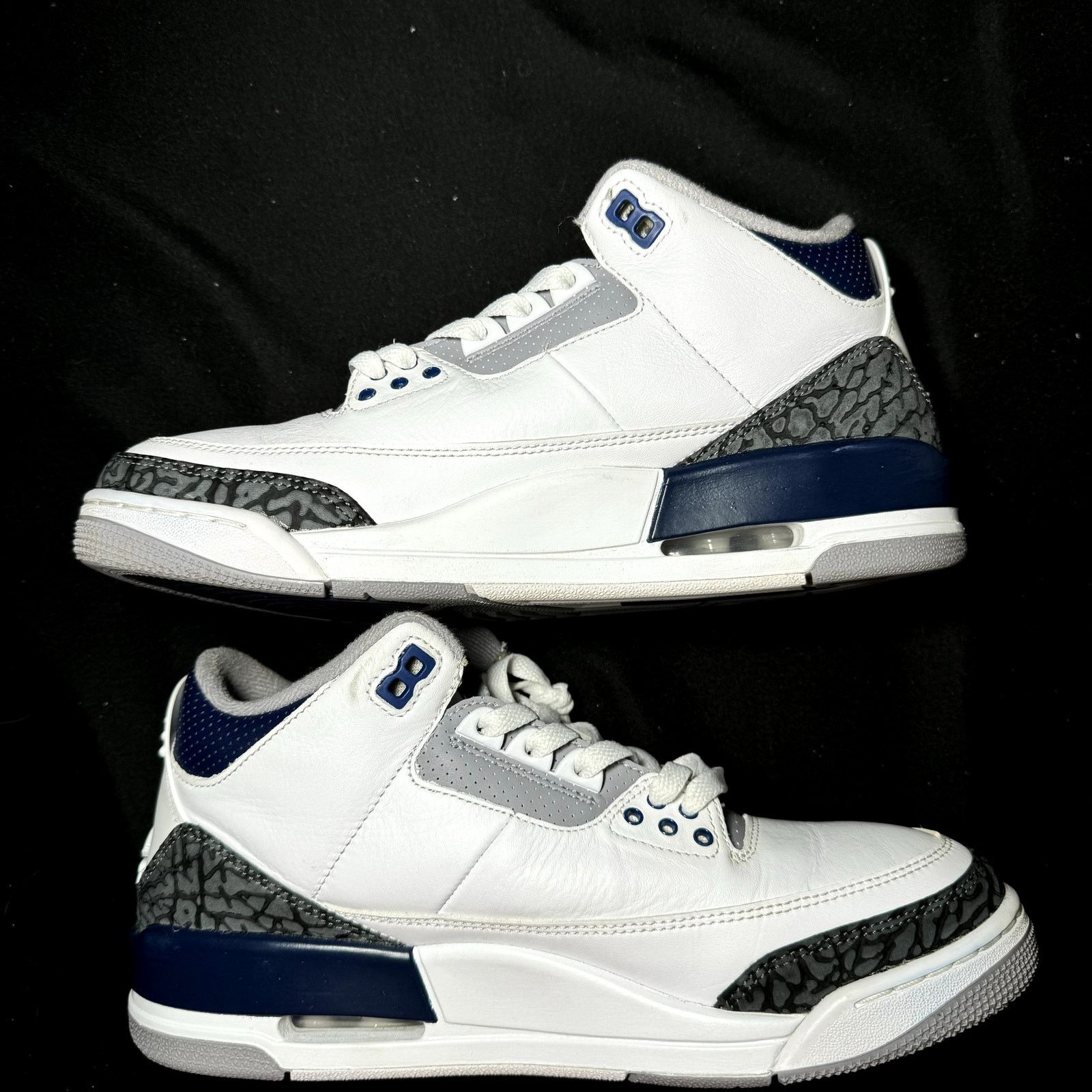 Jordan Brand × Nike Size 8.5 - Nike Air Jordan 3 Retro Midnight Navy Men's Shoes Size US 8.5 / EU 41-42 - 3 Thumbnail