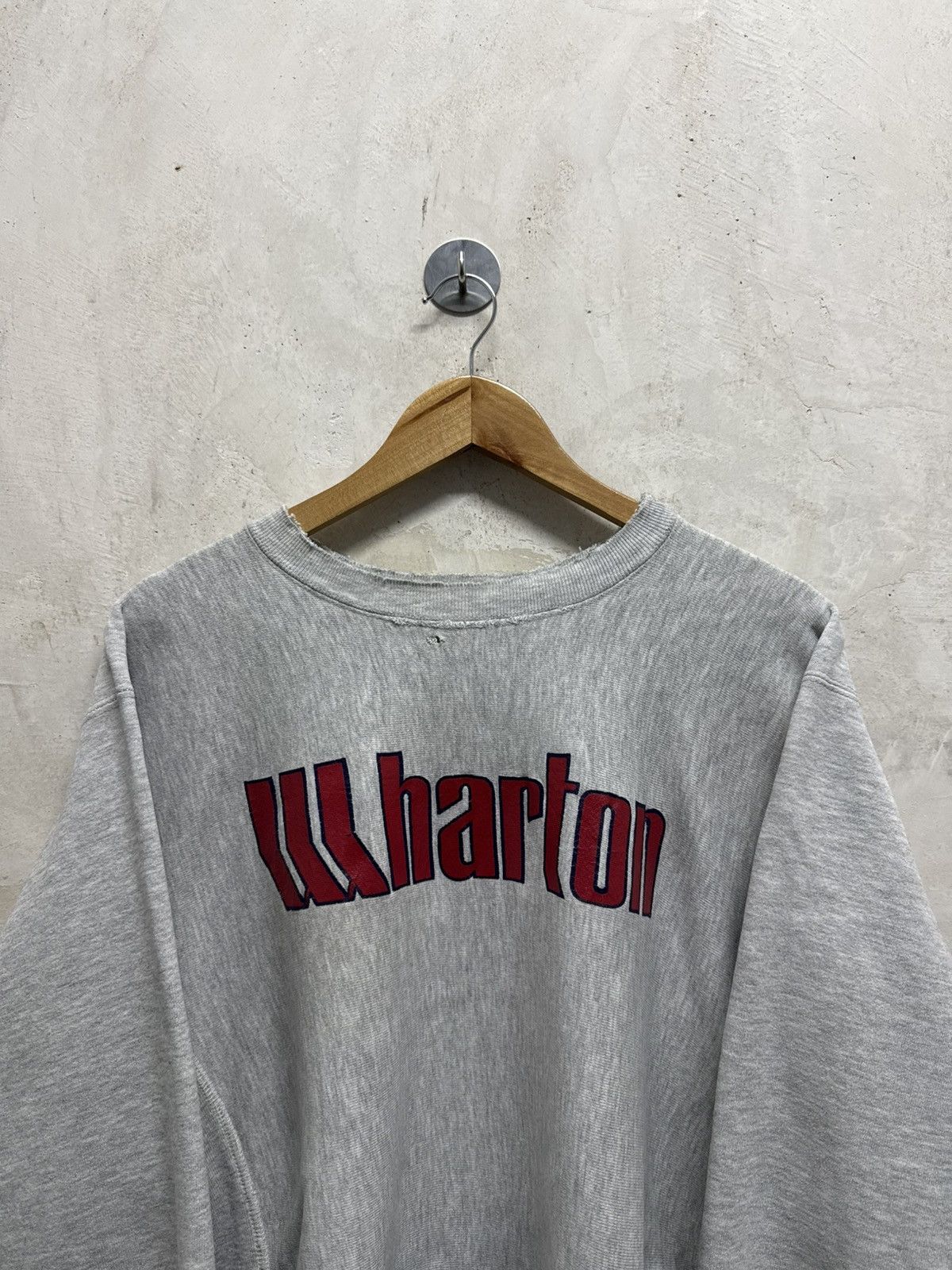 Champion Vintage 80s Champion Wharton Reverse Sweatshirt Size US L / EU 52-54 / 3 - 2 Thumbnail