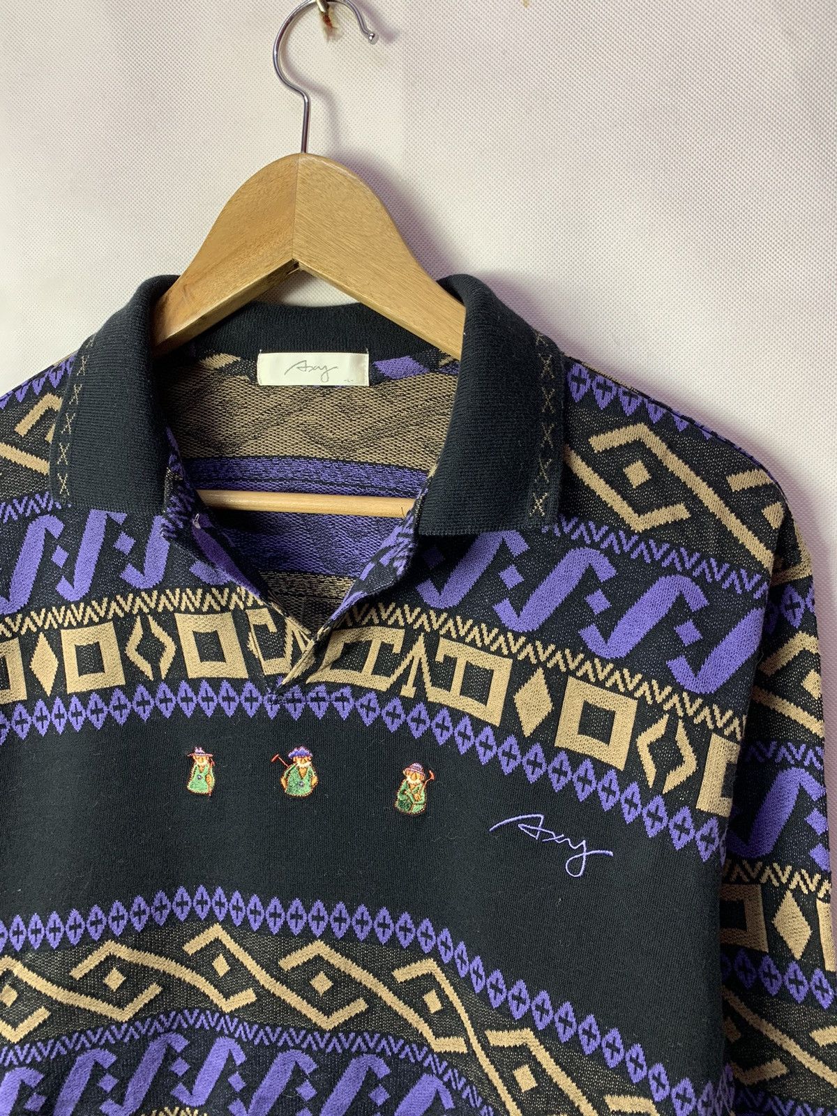 Japanese Brand 🔥 Vintage 90s Japanese Brand Axy Polo Knitwear Size US M / EU 48-50 / 2 - 3 Thumbnail