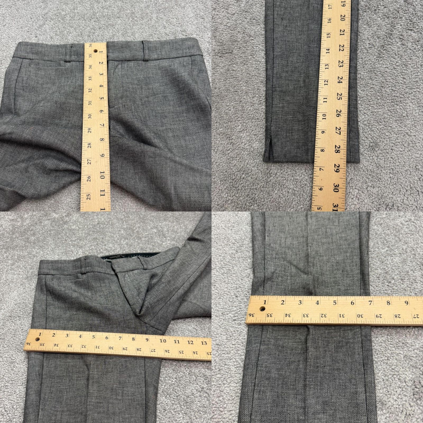 Banana Republic Banana Republic Sloan Slim Ankle Pants Womens 0 Gray Mid Rise Trouser 30x28.5 Size 25" / US 0 / IT 36 - 9 Thumbnail