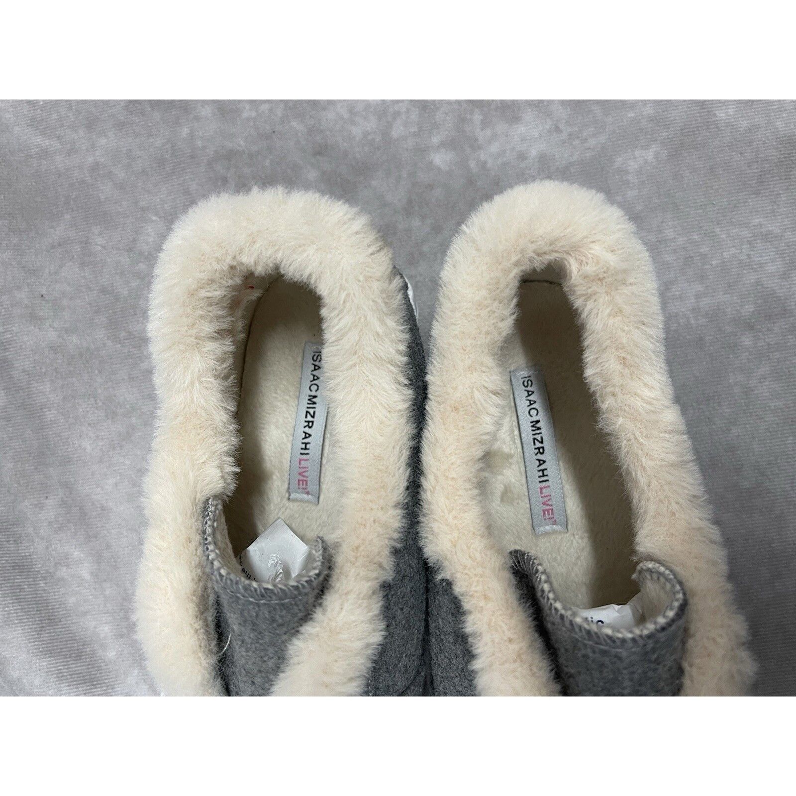Other Isaac Mizrahi Live! Crystal Fur Trimmed Slip On Sneaker Gray Size US 8 / IT 38 - 6 Thumbnail