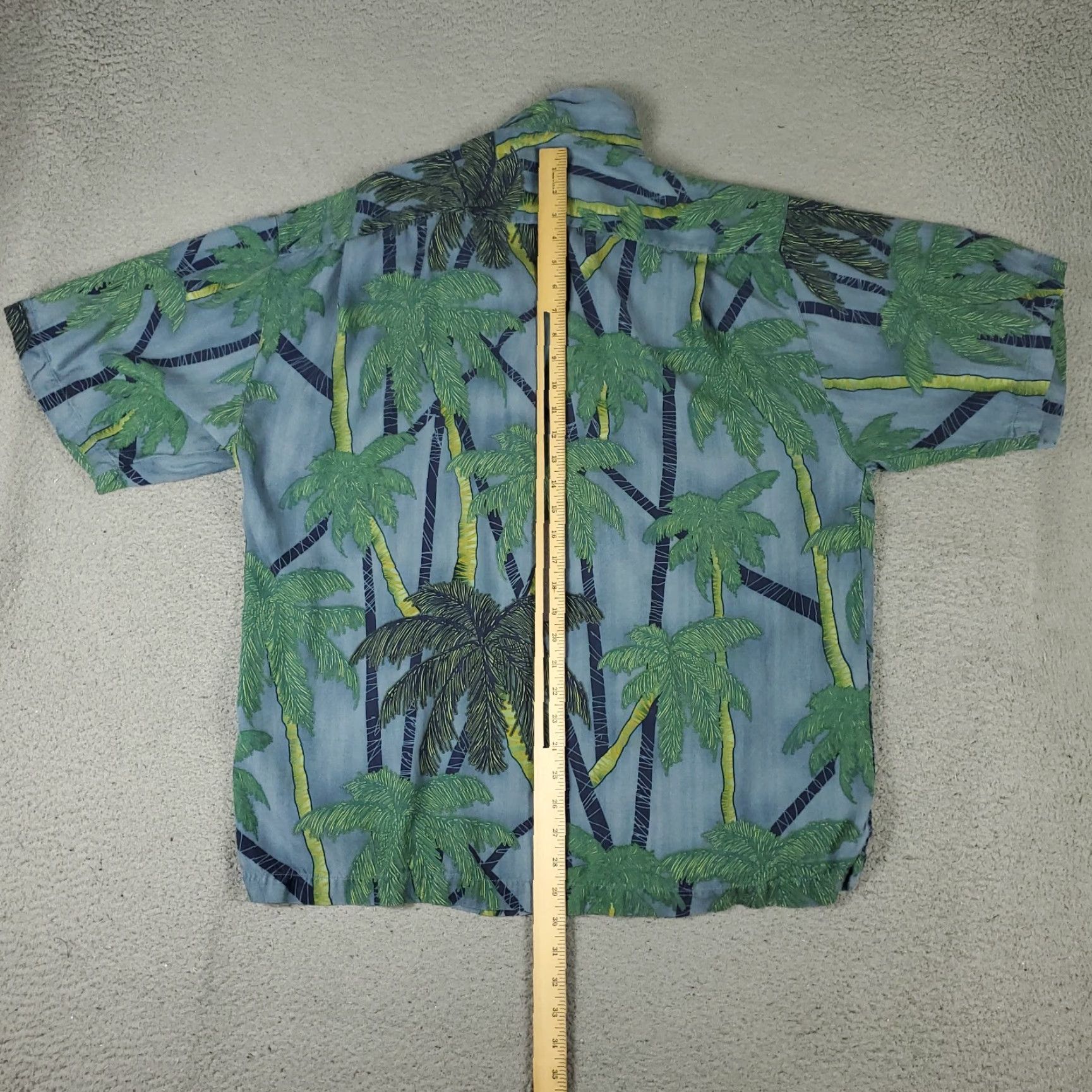 Tommy Bahama Tommy Bahama Shirt Mens XL Blue Palm Tree Print Silk Hawaiian Button Up Size US XL / EU 56 / 4 - 4 Thumbnail