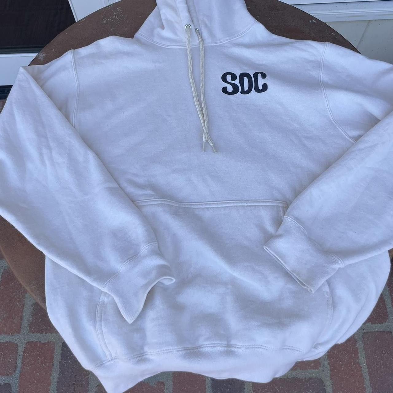 Urban Outfitters × Zara Saturdays don’t count unisex cream hoodie Size medium Size US M / EU 48-50 / 2 - 2 Thumbnail