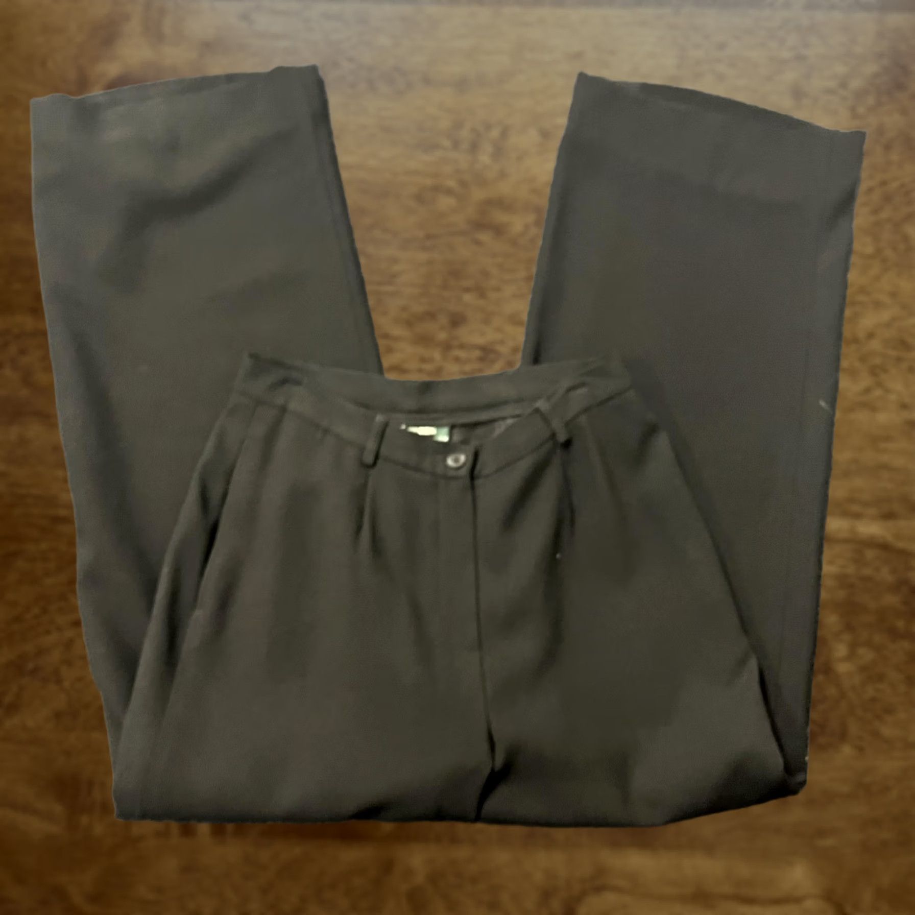 Ralph Lauren Lauren Ralph Dress Womens 6 Black Pants Triacetate Pleated Trousers Size 28" / US 6 / IT 42 - 1 Thumbnail