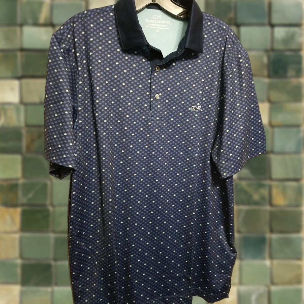 Vineyard Vines Vineyard Vines Performance Polo Men Medium Golf Shirt Dry Fit Multicolor Striped Size US M / EU 48-50 / 2 - 1 Thumbnail