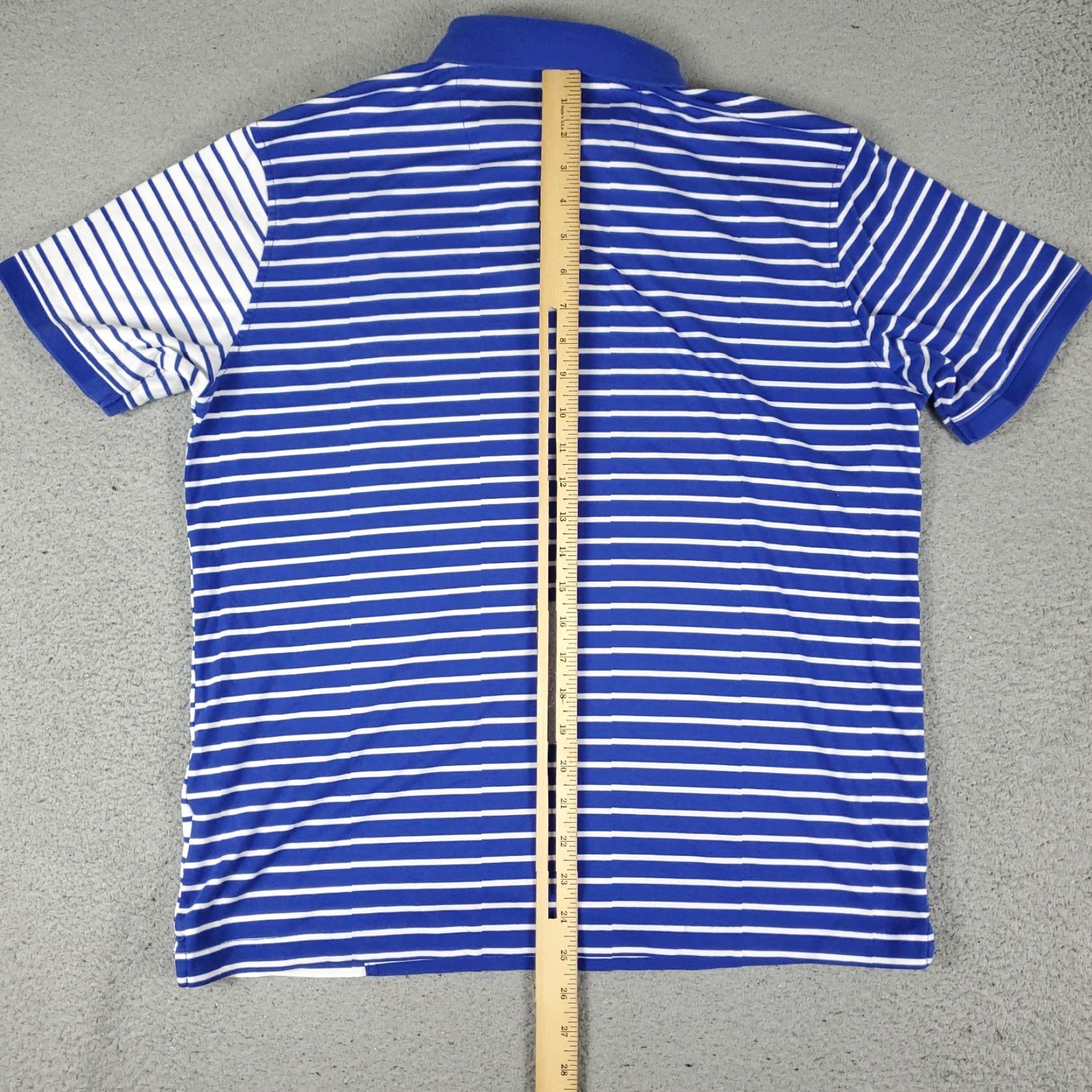 BUGATCHI BUGATCHI Polo Shirt Men Size M Blue Striped Short Sleeve Casual Classic Knit Polo Shirt Men’s Medium Blue Size US M / EU 48-50 / 2 - 4 Thumbnail