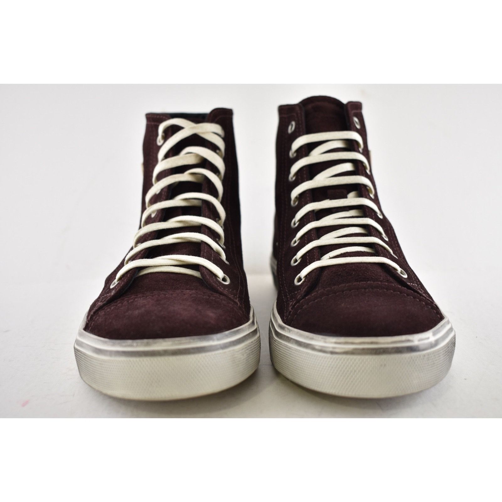 Yves Saint Laurent Saint Laurent Mens Bedford Barolo Red High Top Sneaker 44 11 Size US 11 / EU 44 - 7 Thumbnail