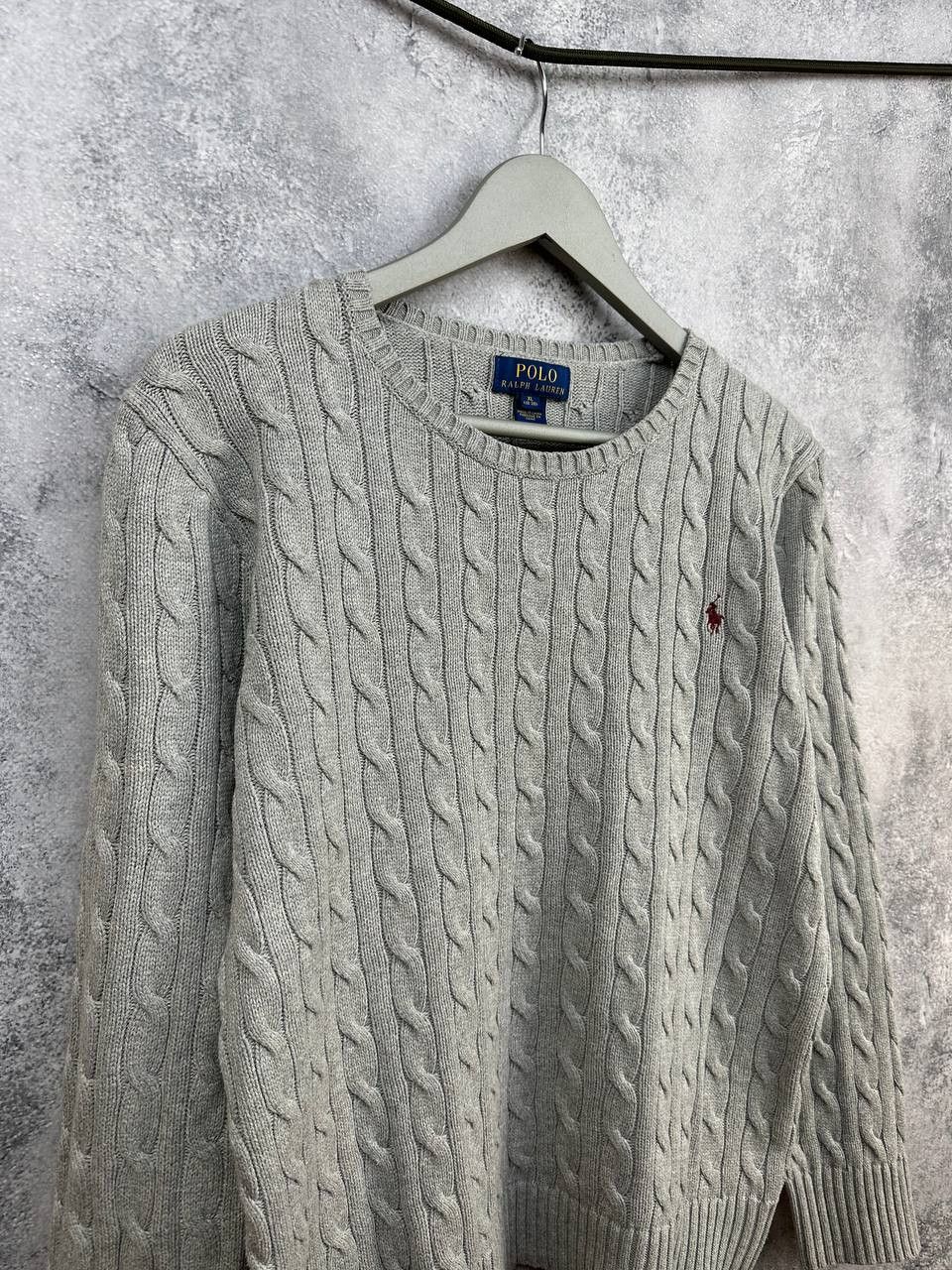Polo Ralph Lauren Polo Ralph Lauren Cable Knit Crew Neck Sweater Gray LS Size XL / US 12-14 / IT 48-50 - 3 Thumbnail