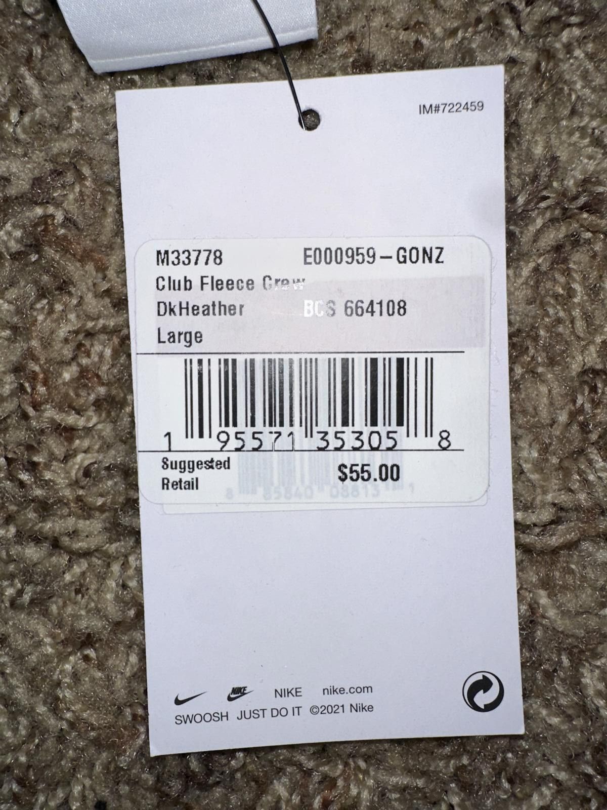 Nike Nike College Club Fleece (Gonzaga University) Men's Sweatshirt Size US L / EU 52-54 / 3 - 6 Thumbnail