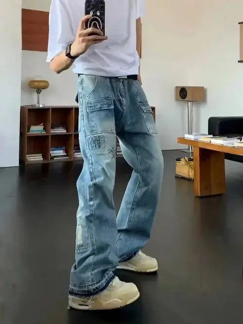 Japanese Brand faded y2k hiphop baggy cargo pants Size US 30 / EU 46 - 1 Thumbnail