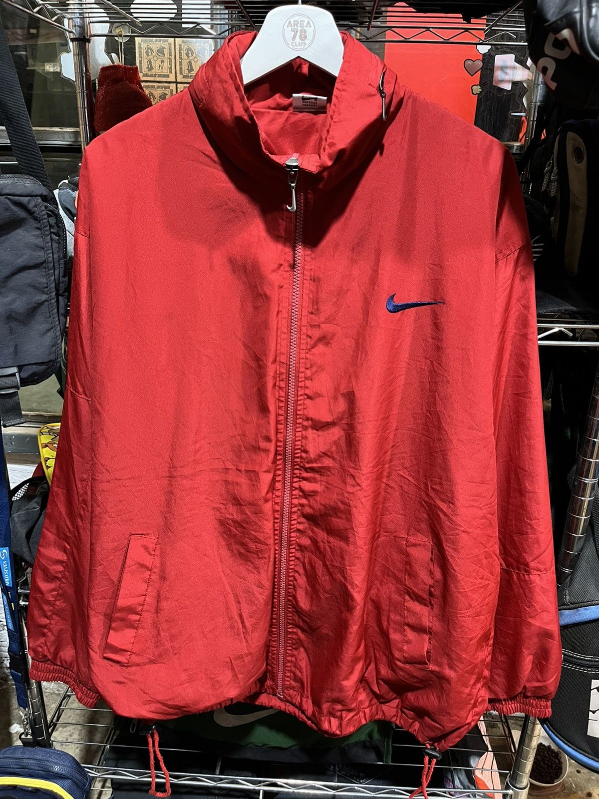 Nike × Vintage Nike Windbreaker Jacket Big Swoosh 90s Size US L / EU 52-54 / 3 - 2 Thumbnail