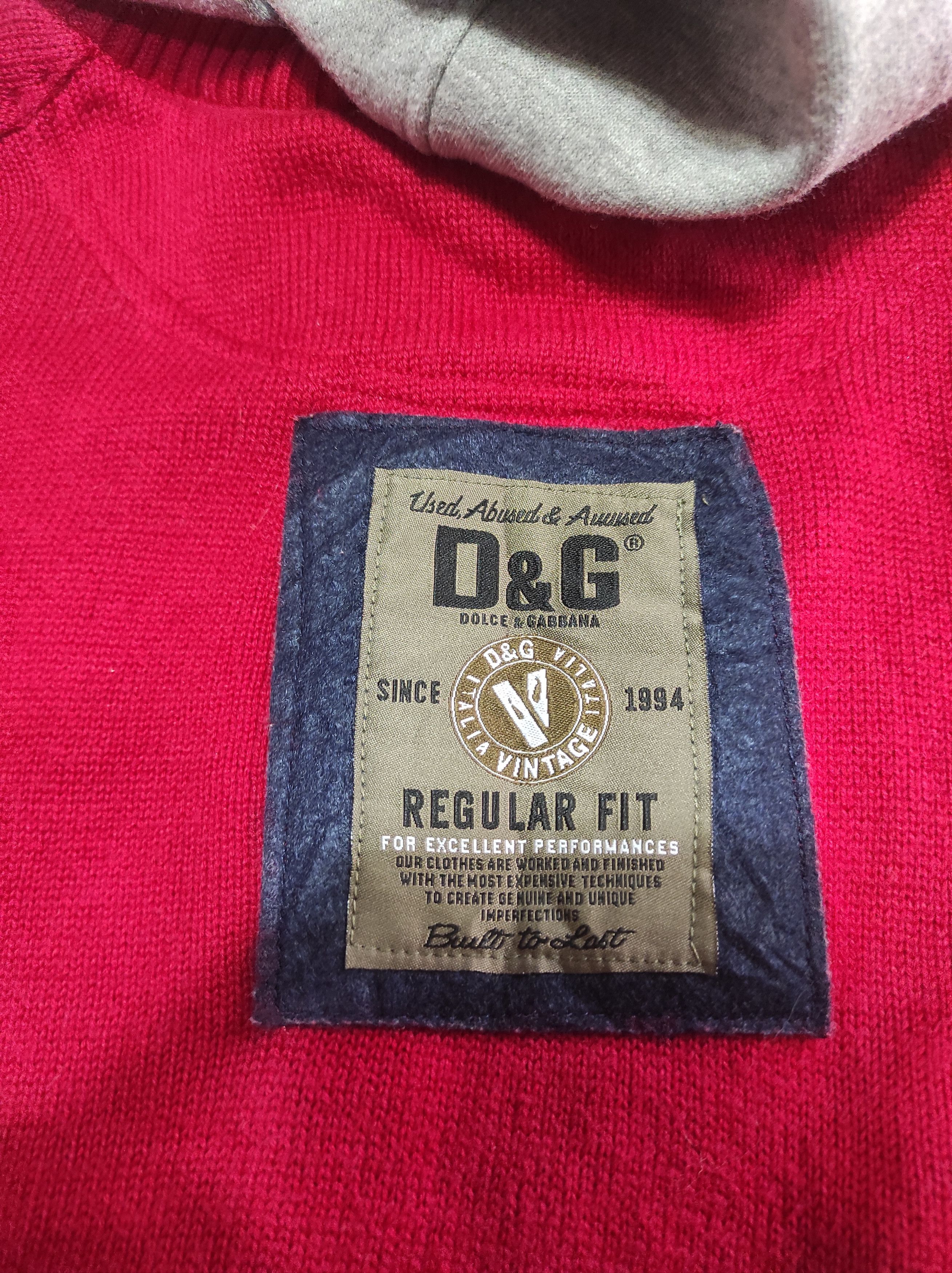 Dolce & Gabbana Beautiful Dolce & Gabbana Knitted Hoodie Vintage Rare Size US L / EU 52-54 / 3 - 5 Thumbnail