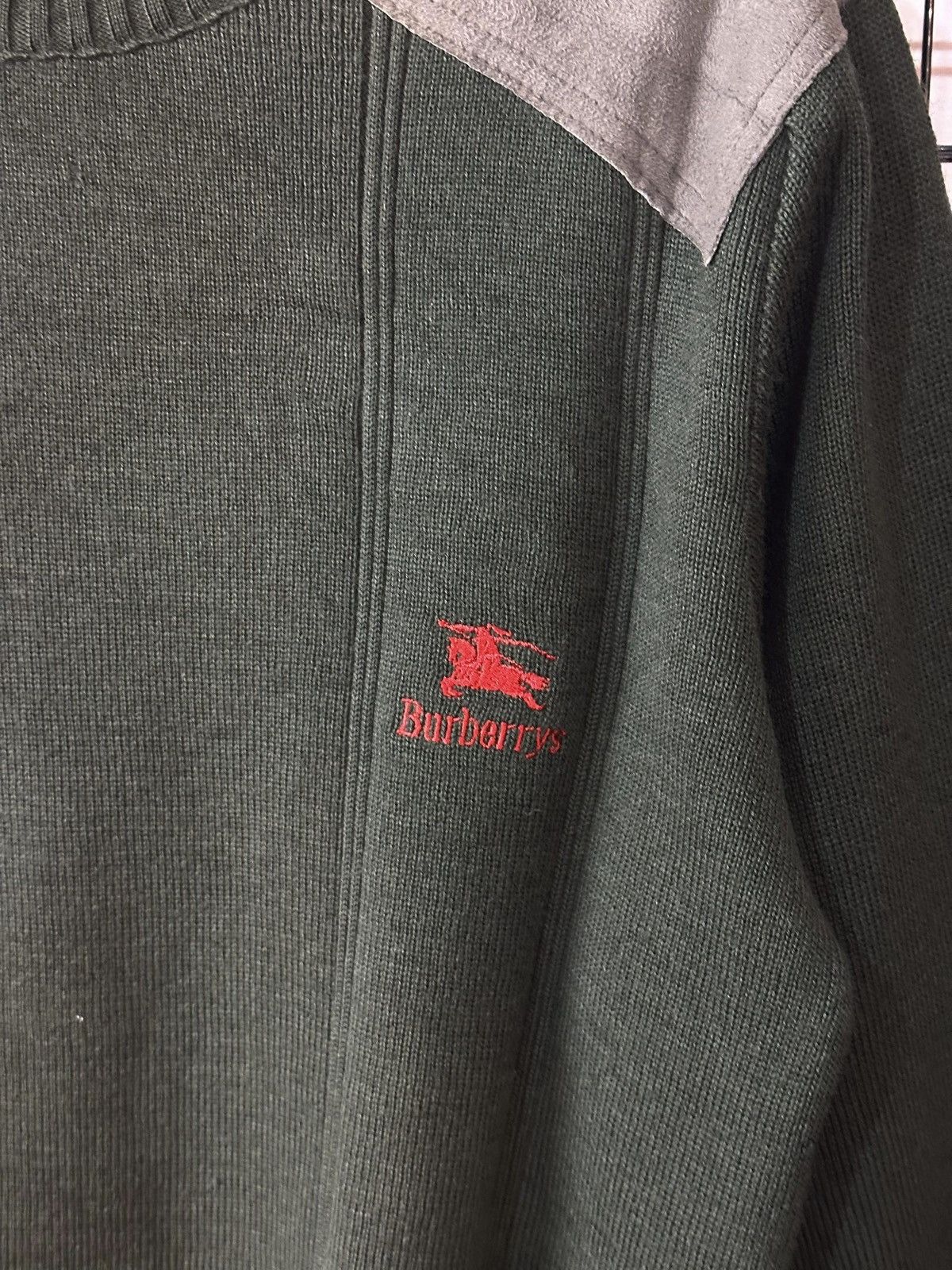 Burberry vintage Burberrys green knit wool sweater . Size US M / EU 48-50 / 2 - 4 Thumbnail