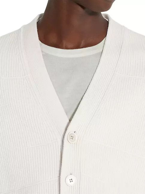 Ermenegildo Zegna o1s1rm0225 RUDF8 Cardigan in White Size US L / EU 52-54 / 3 - 4 Thumbnail