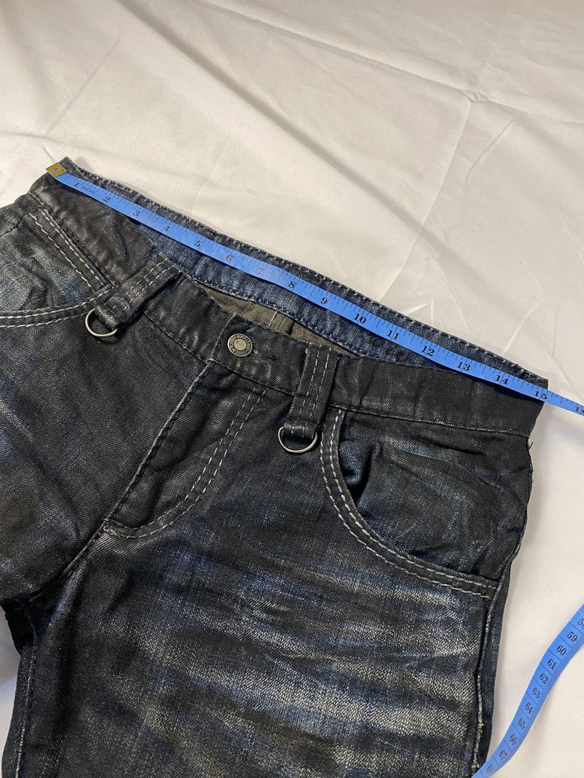 BUFFALO BOBS ✨ Archive Buffalo Bobs Curve Spiral Waxed Flared Punk Denim Size US 30 / EU 46 - 22 Thumbnail