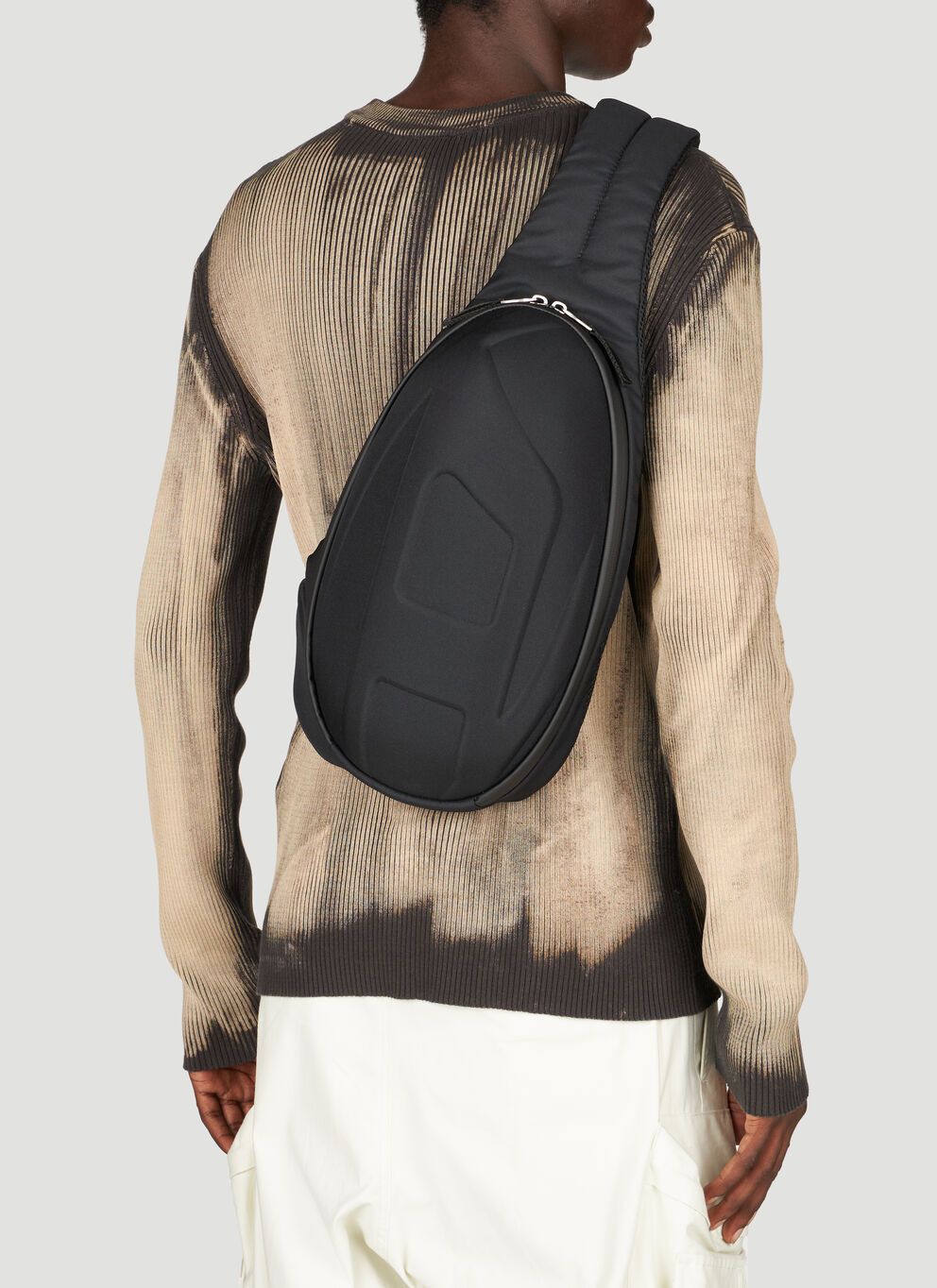image of Diesel 1Dr-Pod Sling Crossbody Bag in Black, Men's