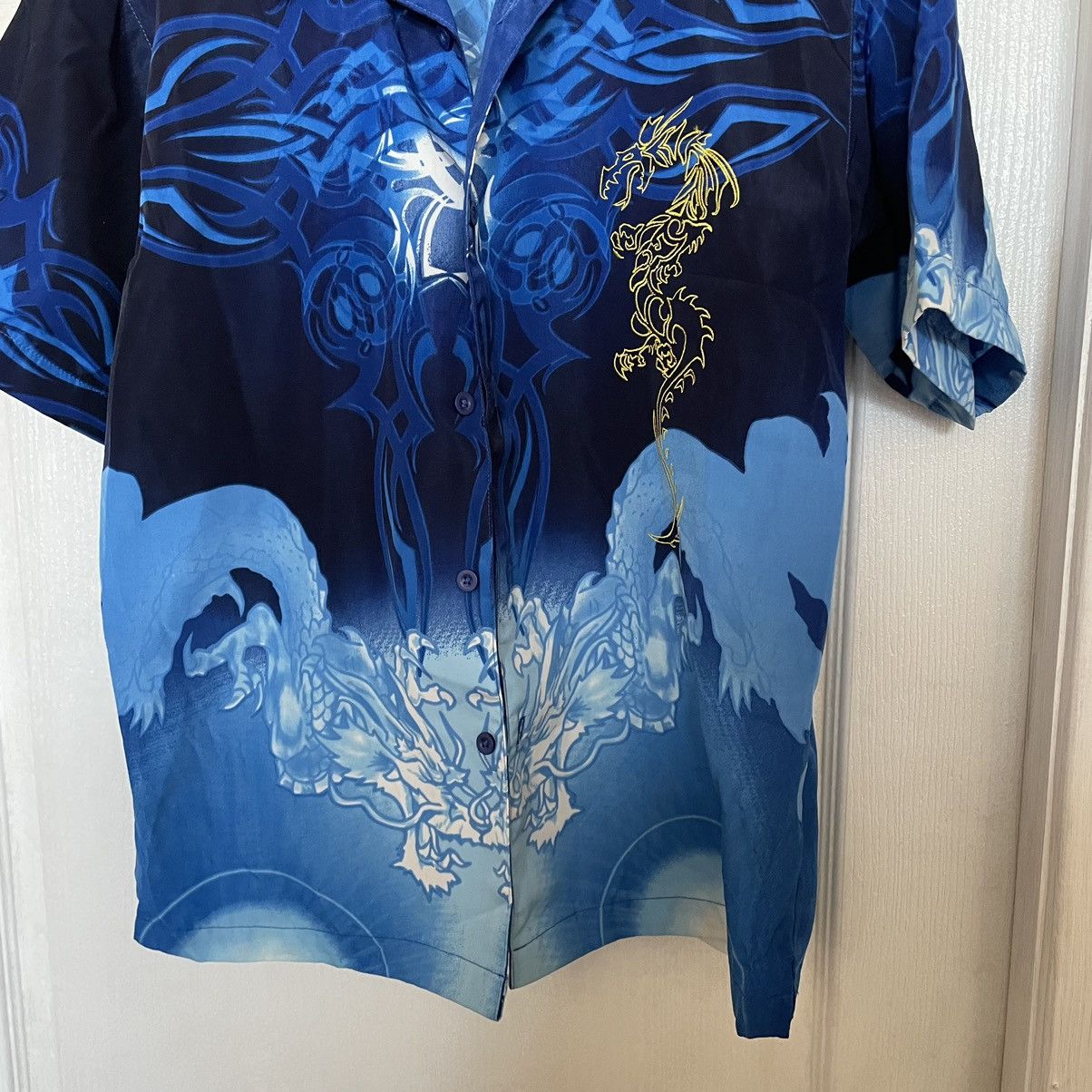 Japanese Brand × Vintage Fire vintage y2k dragon button up shirt anime manga style Size US L / EU 52-54 / 3 - 3 Thumbnail