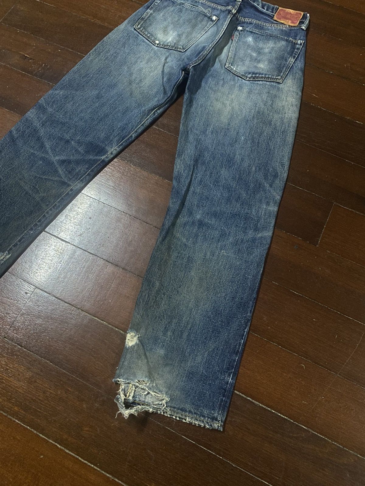 Warehouse & Co. Vintage Pherrow’s Stormy Blue Flared distressed mud wash Size US 32 / EU 48 - 14 Thumbnail