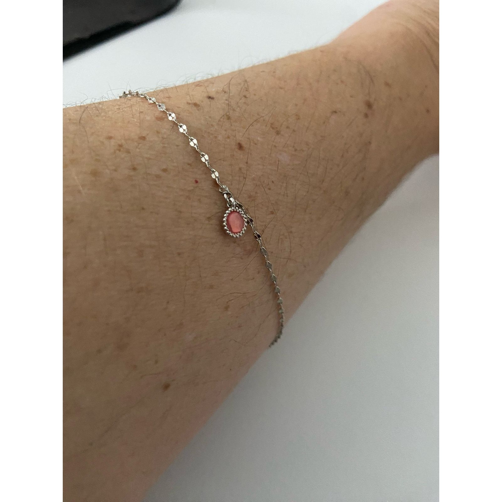 Other Silver tone chain anklet with pink Charm Size ONE SIZE - 2 Thumbnail