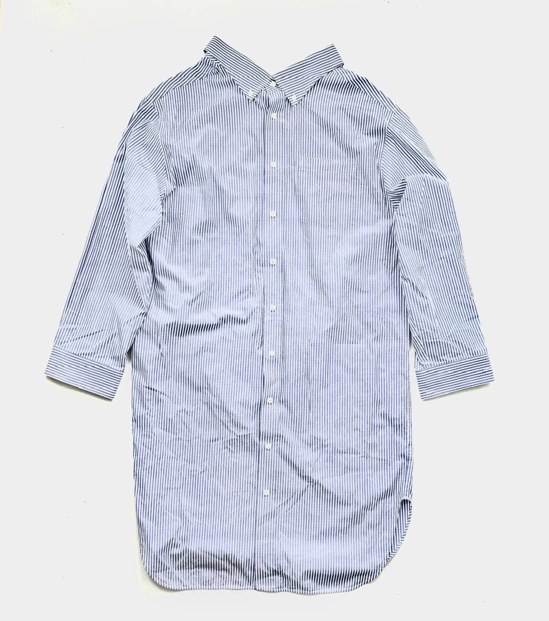 image of Balenciaga Archetype Long Shirt in Blue, Men's (Size Small)