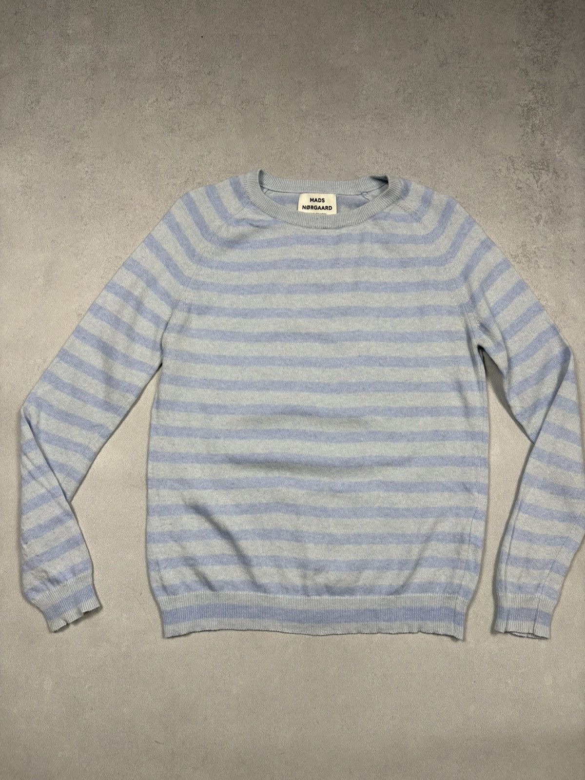 Mads Norgaard Mads Norgaard Cosy Recy Stripe Knit Sweater Light Blue S Size S / US 4 / IT 40 - 1 Thumbnail