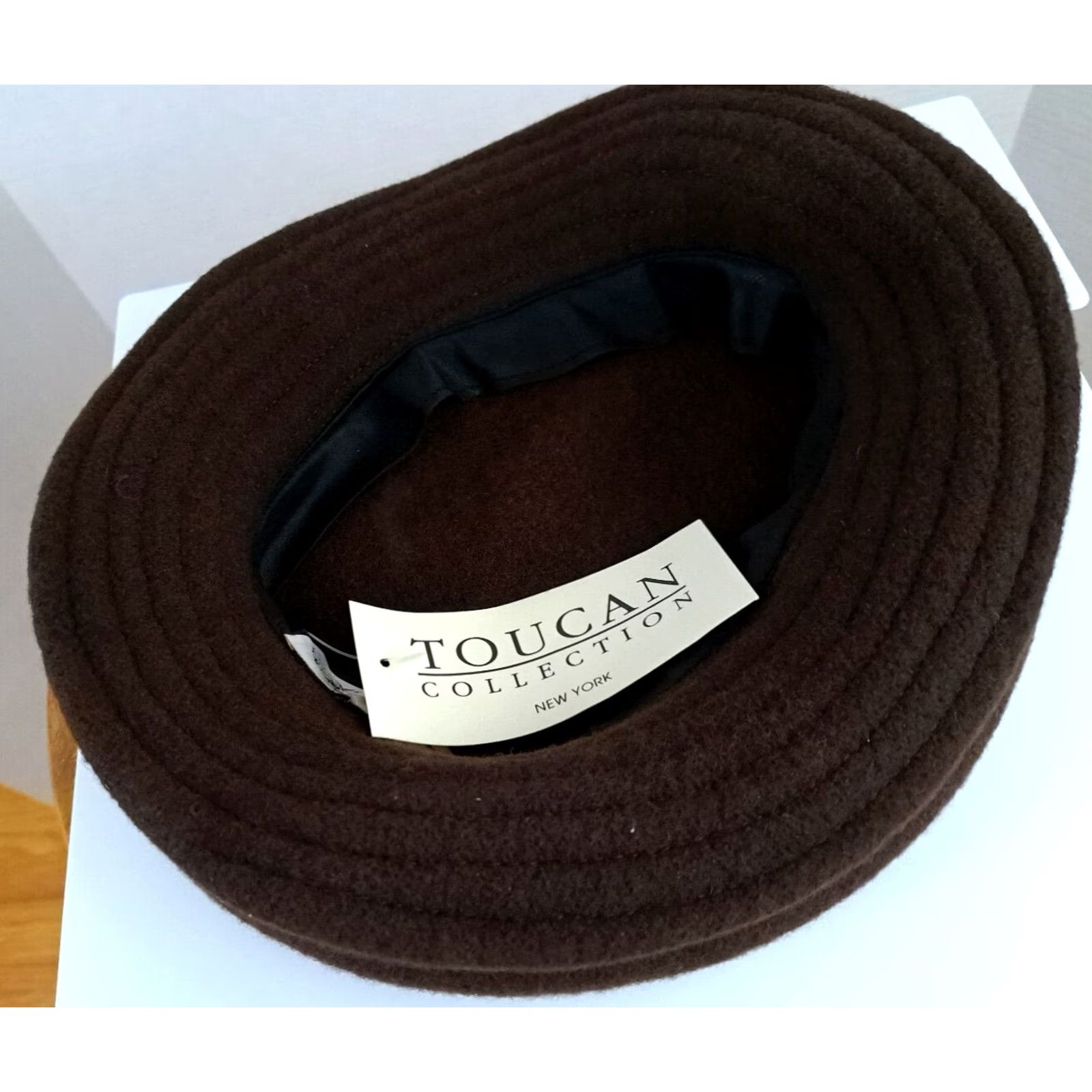 Vintage Toucan Beret Hat Women's Adjustable Brown NWT Hopeless Romantic Sm-Med Size ONE SIZE - 5 Thumbnail