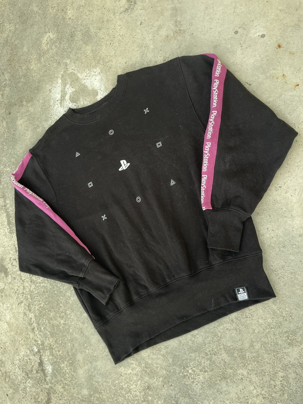 Playstation × Sony × Vintage SONY Playstation With Pink Stripes Sweatshirt Size US M / EU 48-50 / 2 - 5 Thumbnail
