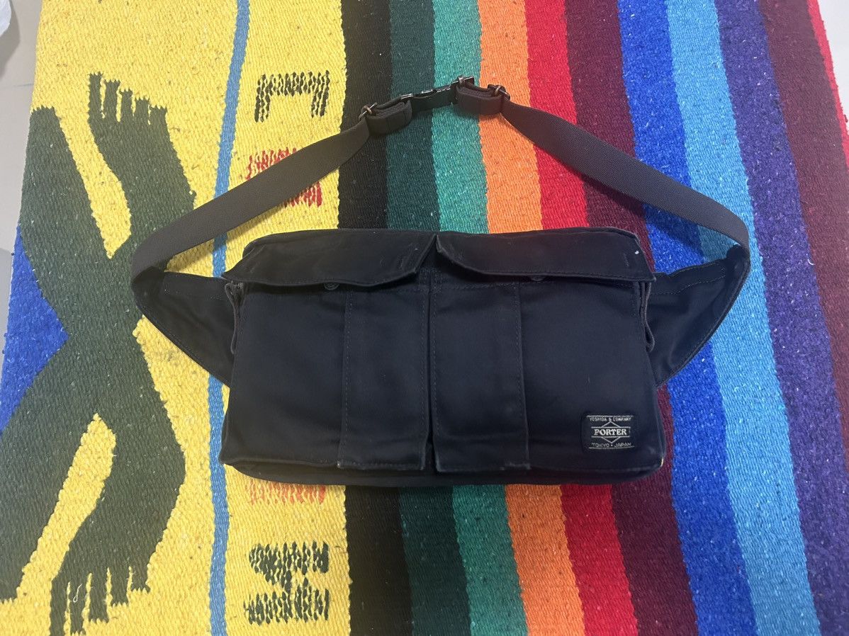 image of Porter Yoshida Love & Peace Waistbag in Black, Men's
