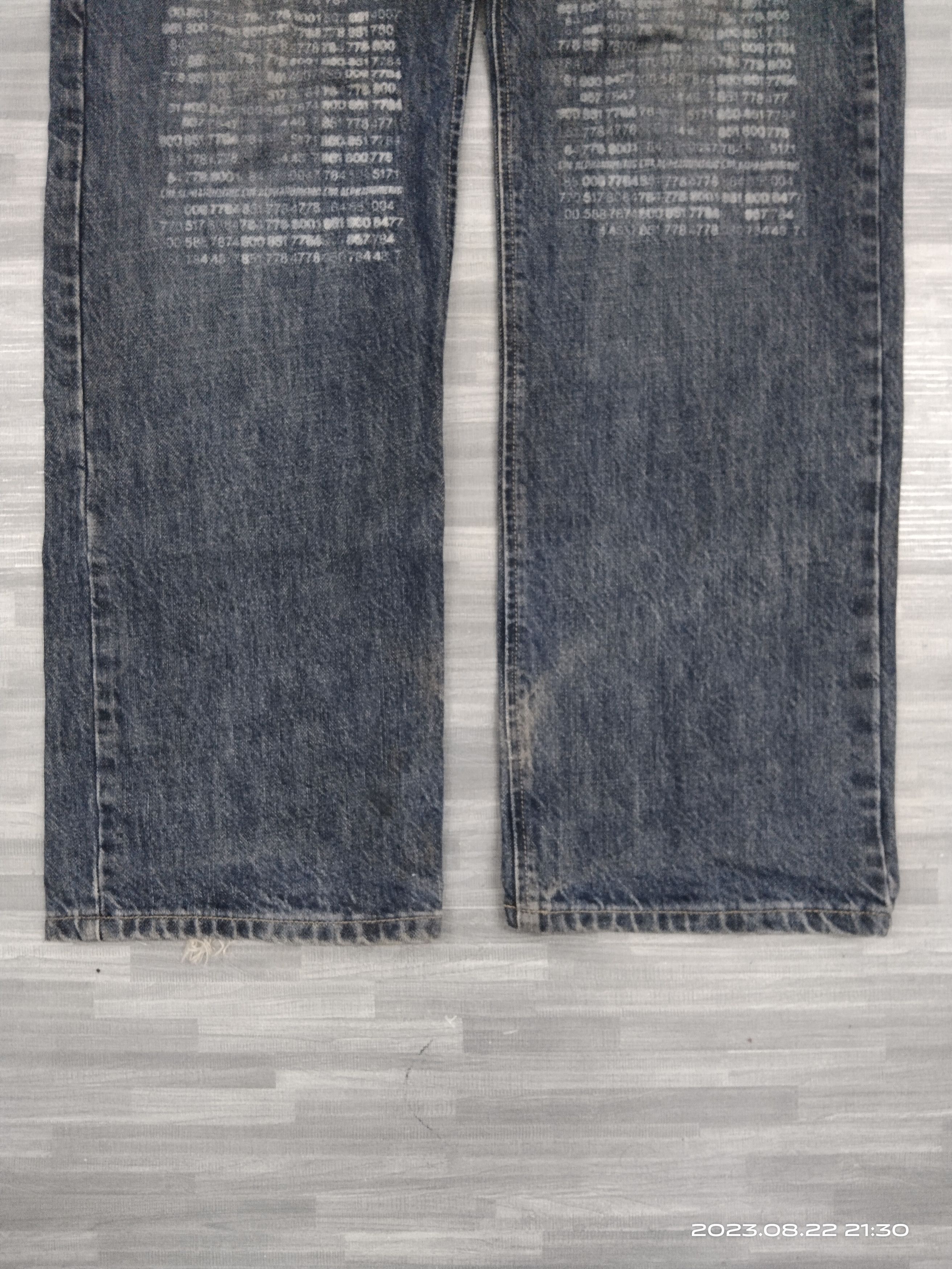 Japanese Brand SiCK ALPHANUMERIC SCRIPTED DENIM PANTS Size US 34 / EU 50 - 8 Thumbnail