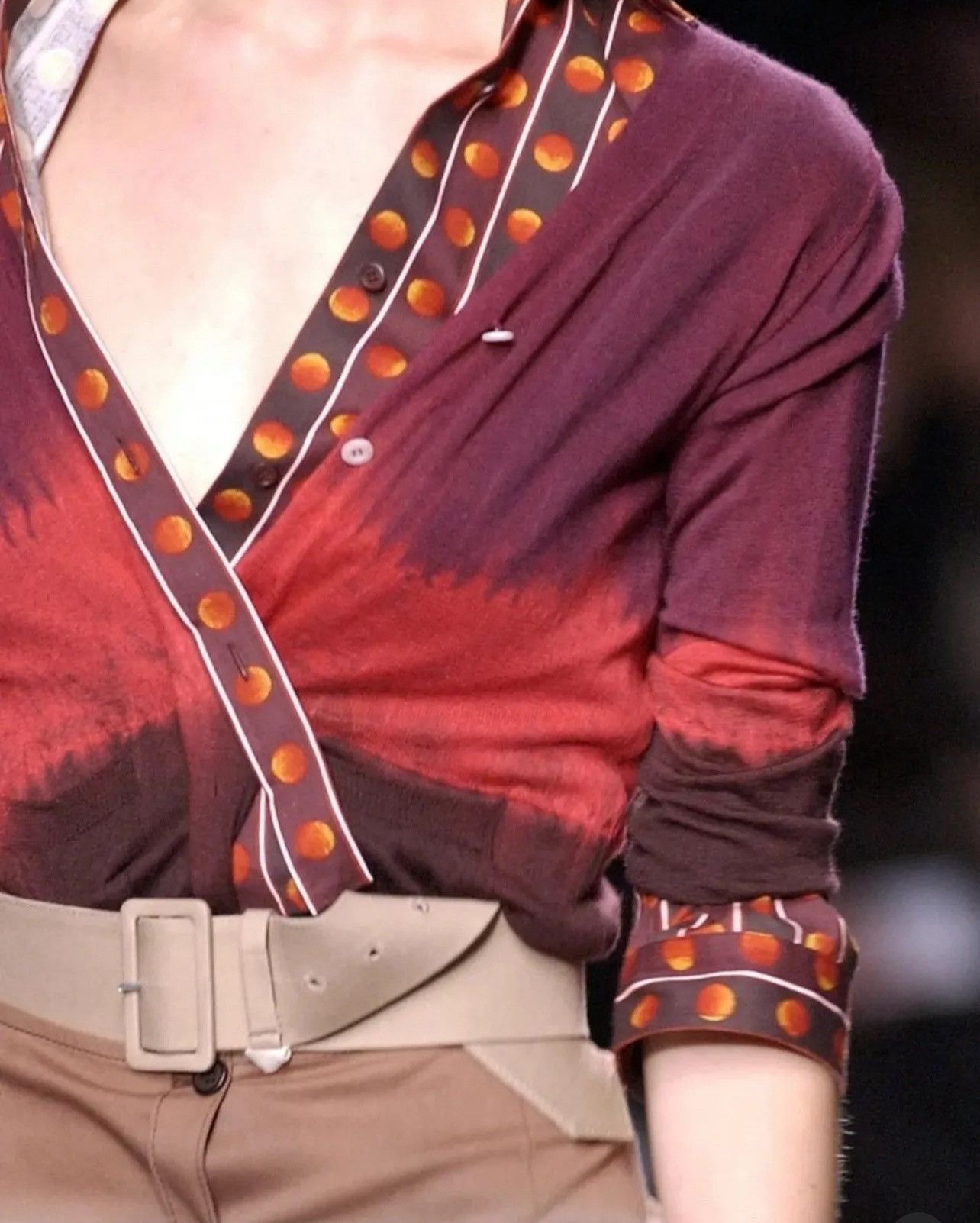 Prada Archive Prada Spring 2004 Eclipse Print Cropped Blouse Shirt Size M / US 6-8 / IT 42-44 - 5 Thumbnail