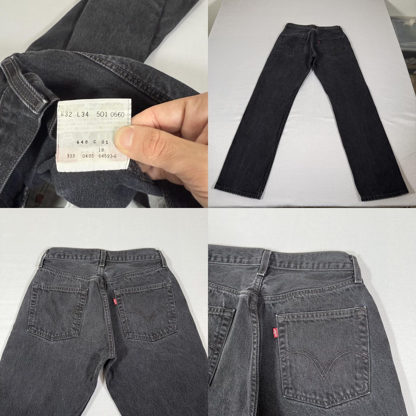 Levi's VINTAGE Levi's Jeans Mens 30x32 Black 501 Straight Fit Denim Pants Western 90s Mens Size US 30 / EU 46 - 9 Thumbnail