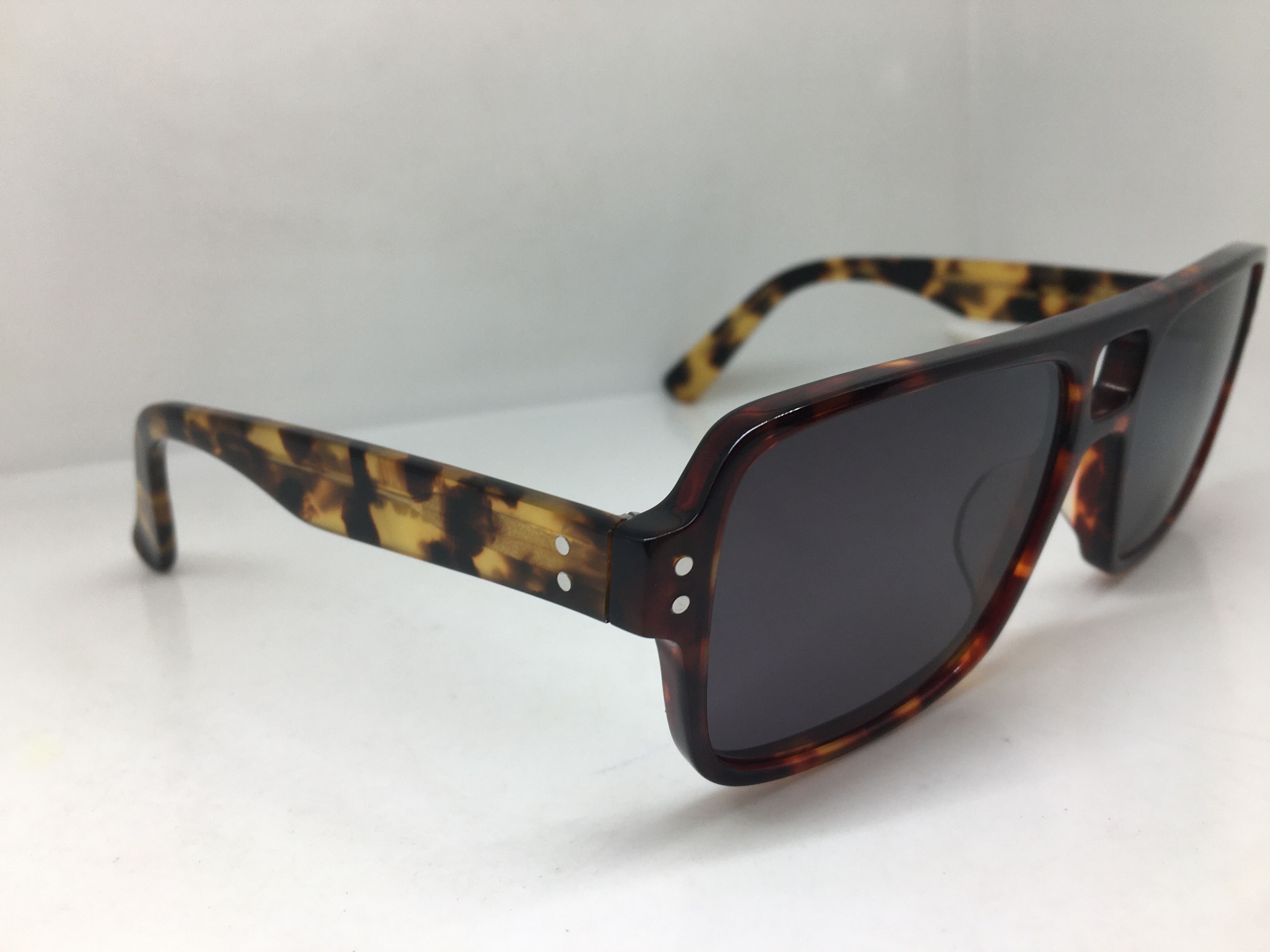 Vintage Rexe Eyewear Tortoise Handmade Aviator Sunglasses Frame Size ONE SIZE - 2 Thumbnail