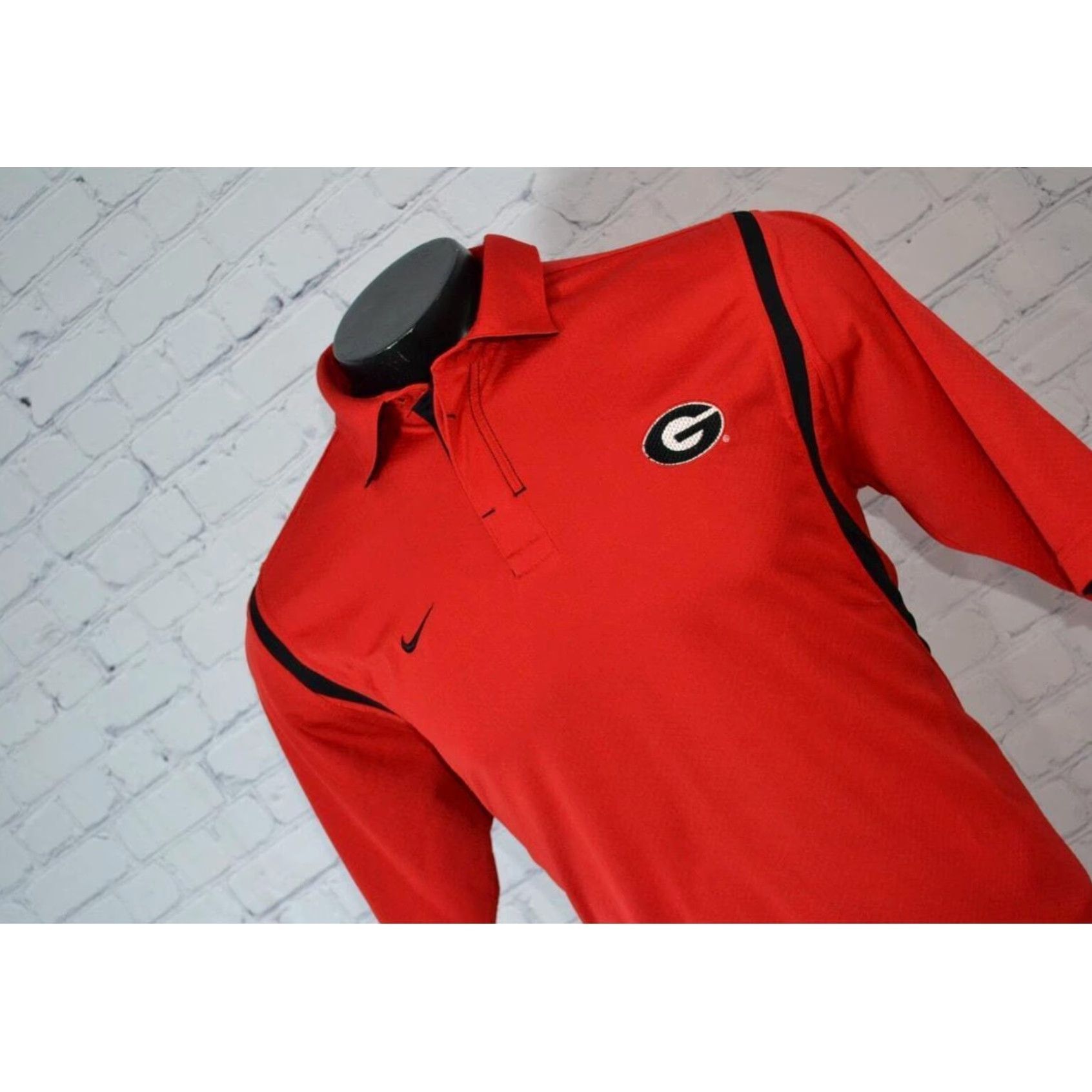 Nike Authentic Retro Early 2000s University of Georgia Bulldogs Nike Polo Shirt Vintage Medium Mens Collectible UGA DAWGS Grailed