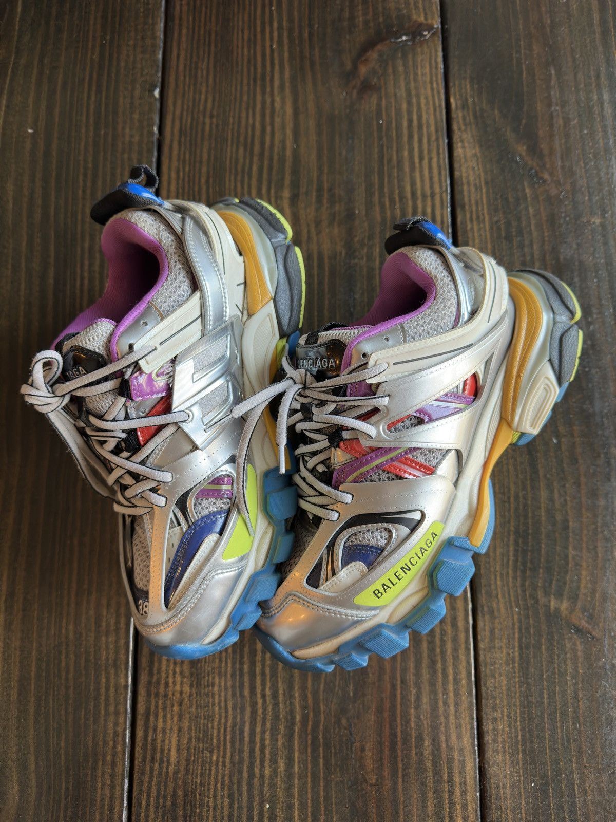Balenciaga Balenciaga Track Silver Multicolor Size US 8 / IT 38 - 1 Thumbnail