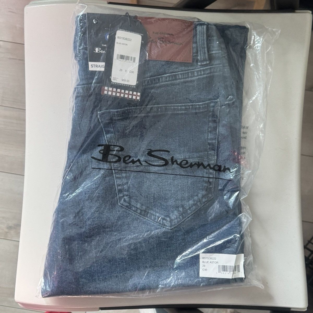 Ben Sherman Ben Sherman Blue Astor Denim 29x30 NWT Reg $89 Size US 29 - 5 Thumbnail